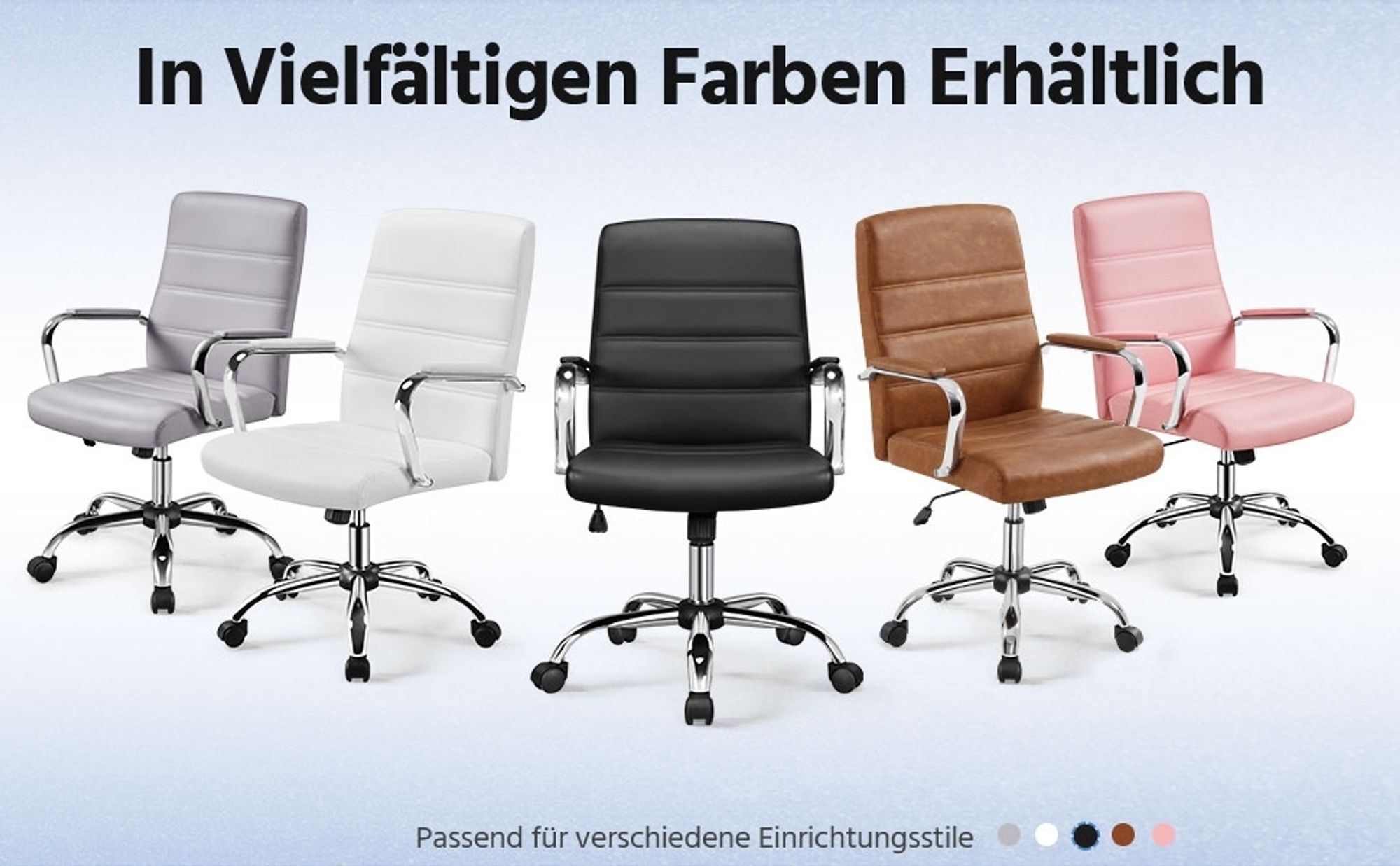 Bürostuhl schwarz weiß grau braun rosa pink