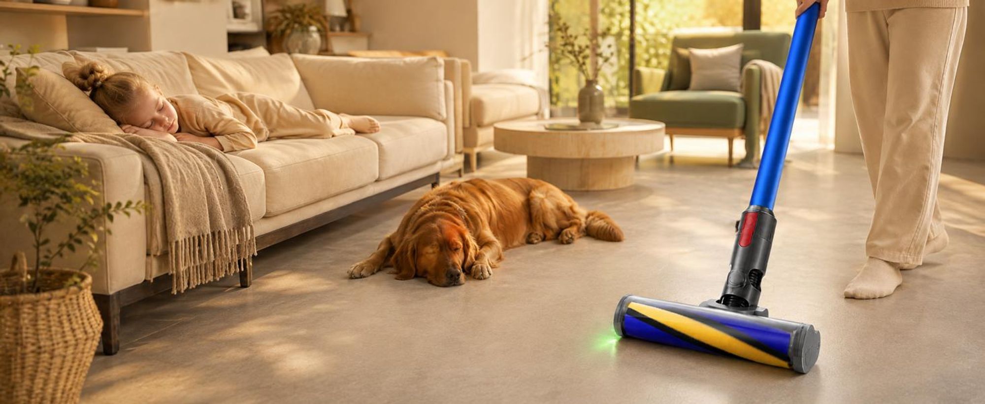 Elektrobürste mit Laser-LED für Dyson V7 V8 V10 V11 V15 – Bürste mit Direktantrieb für Hartböden & Kurzflorteppiche – Bodendüse für Staubsauger