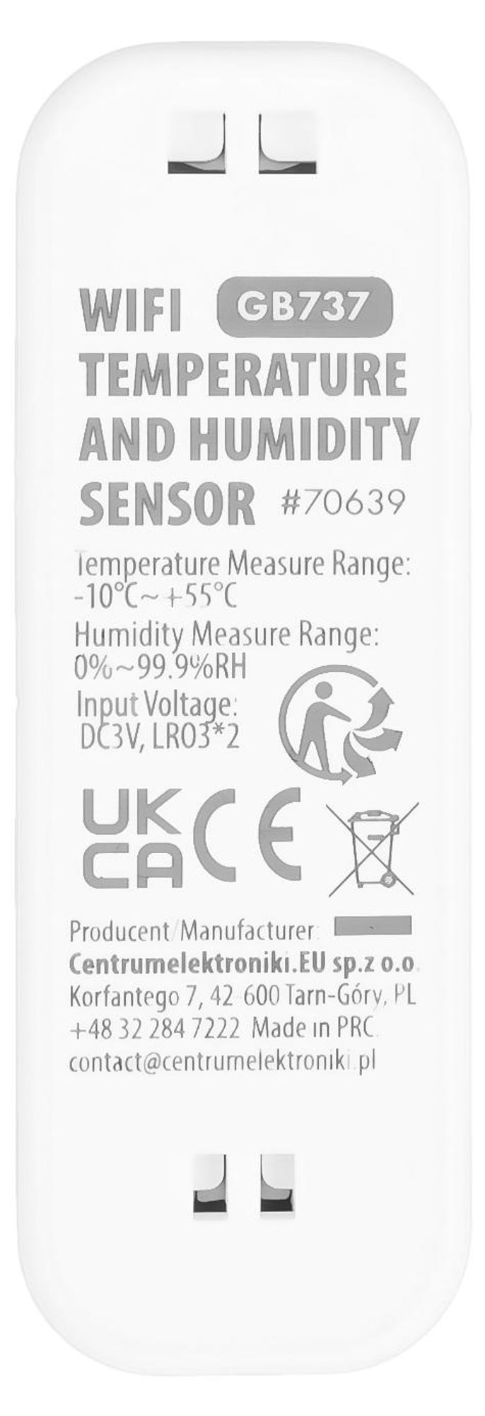 2xGreenBlue WLAN-Temperatur- und Feuchtigkeitssensor Android/iOS/Alexa/Google Home 3,0 V DC LR03x2 GB737+ 4x Varta Industrial 4003 AAA-Alkalibatterien