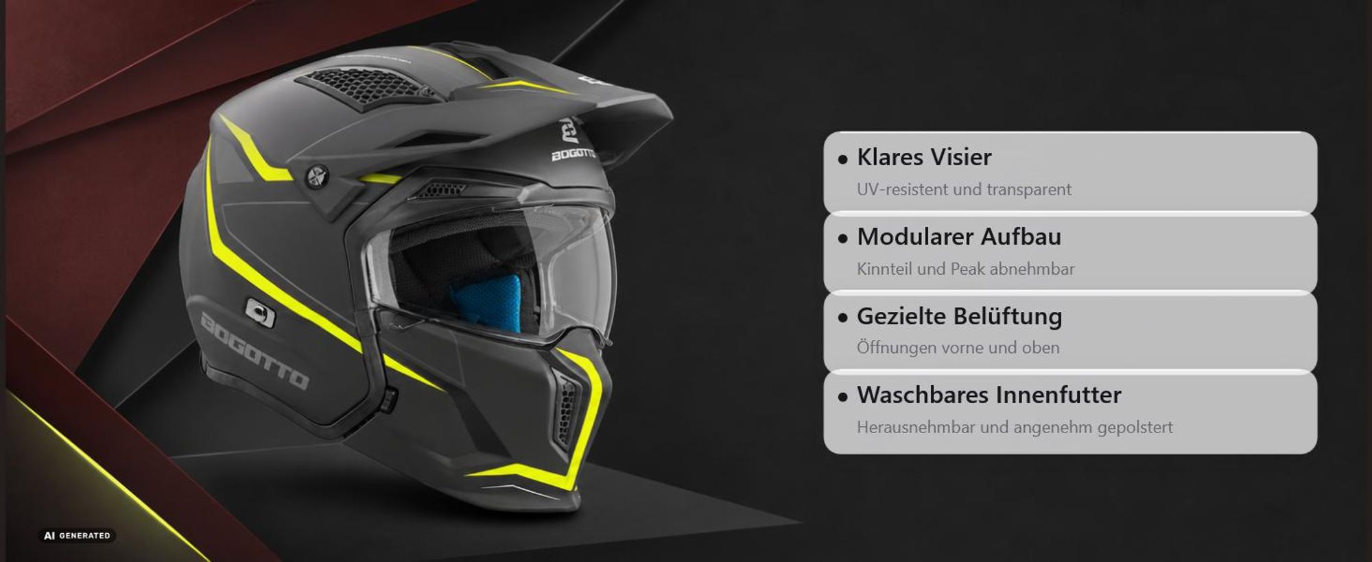 Bogotto Radic WN-ST 22.06 Helm, orange/schwarz, L (59/60)