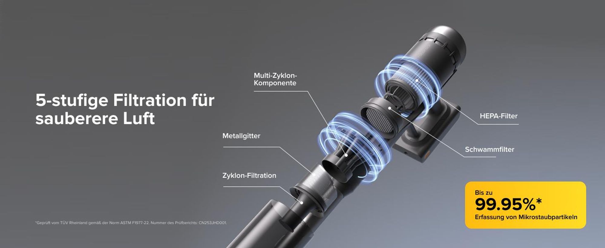 Roborock H60 Ultra Akku Staubsauger, 210AW kraftvolle Saugleistung, 90 Min. Maximale Laufzeit, 90° Flexibler Saugrohr, Staubsauger kabellos