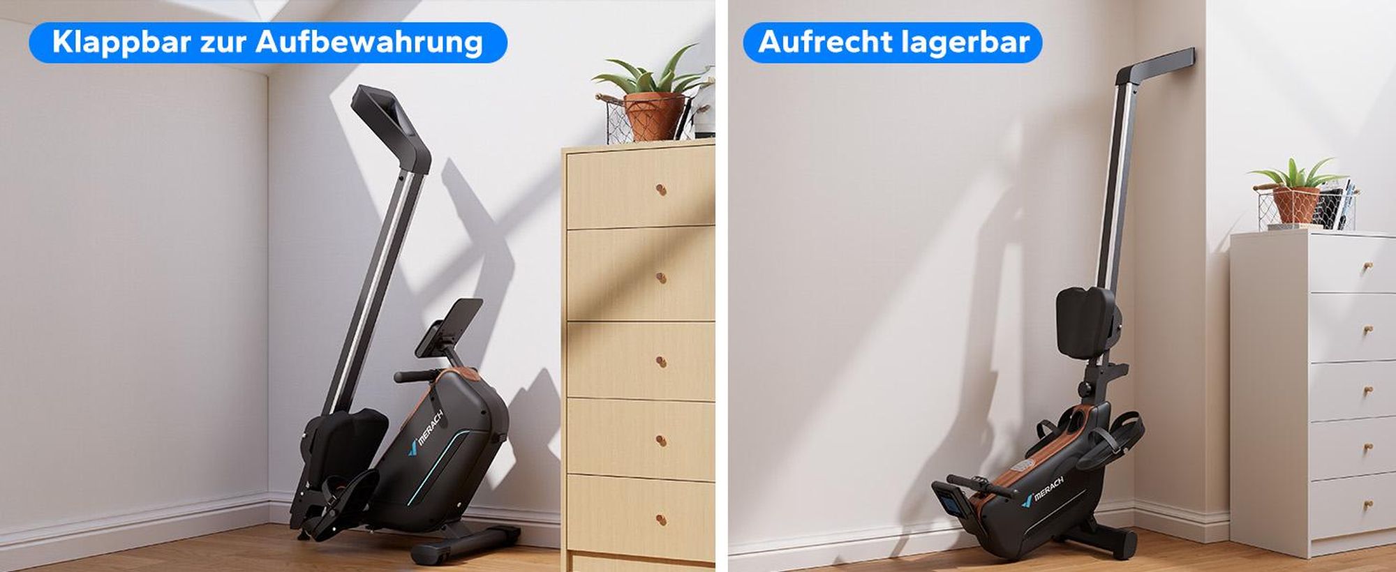 Rudergerät für Zuhause, leises Fitnessgerät mit 16 Widerstandsstufen, magnetischer Widerstand, einfache Montage, platzsparend, bis 158 kg