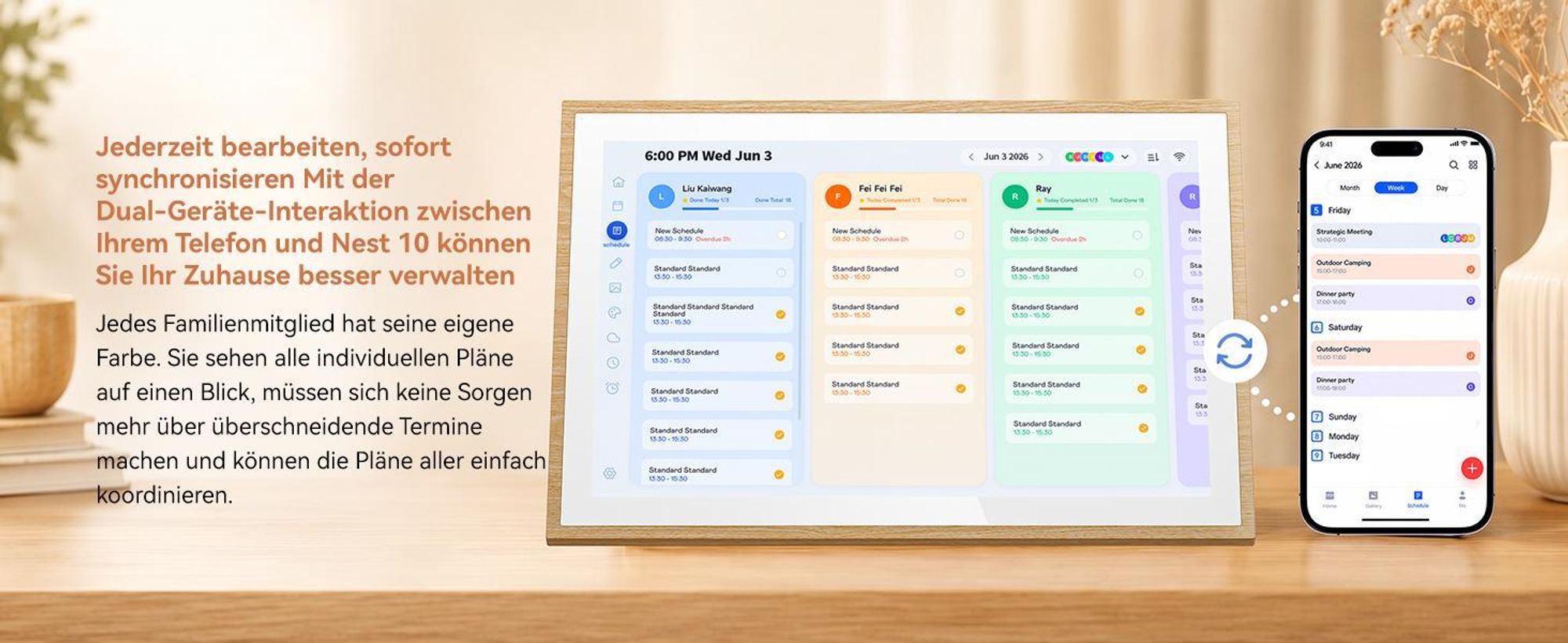 Blackview NEST 10, 10,1" Digitaler Kalender und Bilderrahmen mit Touch, WIFI, 1280x800, 16:10, Foto-Sharing, einzigartiges Geschenk für Paare