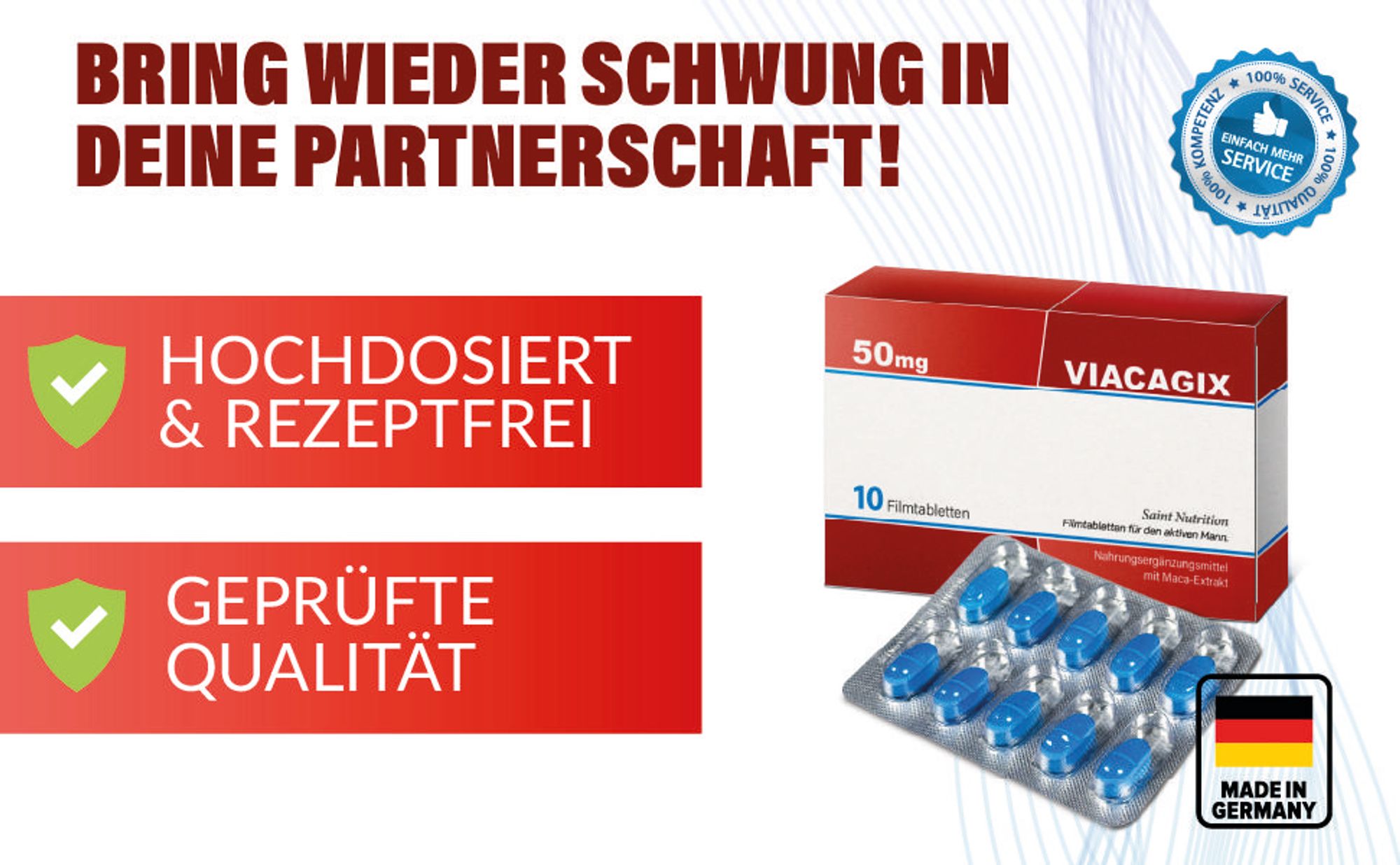 Saint Nutrition® Viacagix | für Männer – Verzögerung der Ejakulation – mehr Spaß zu zweit – Potenz steigernd – mehr Potenz – 50mg