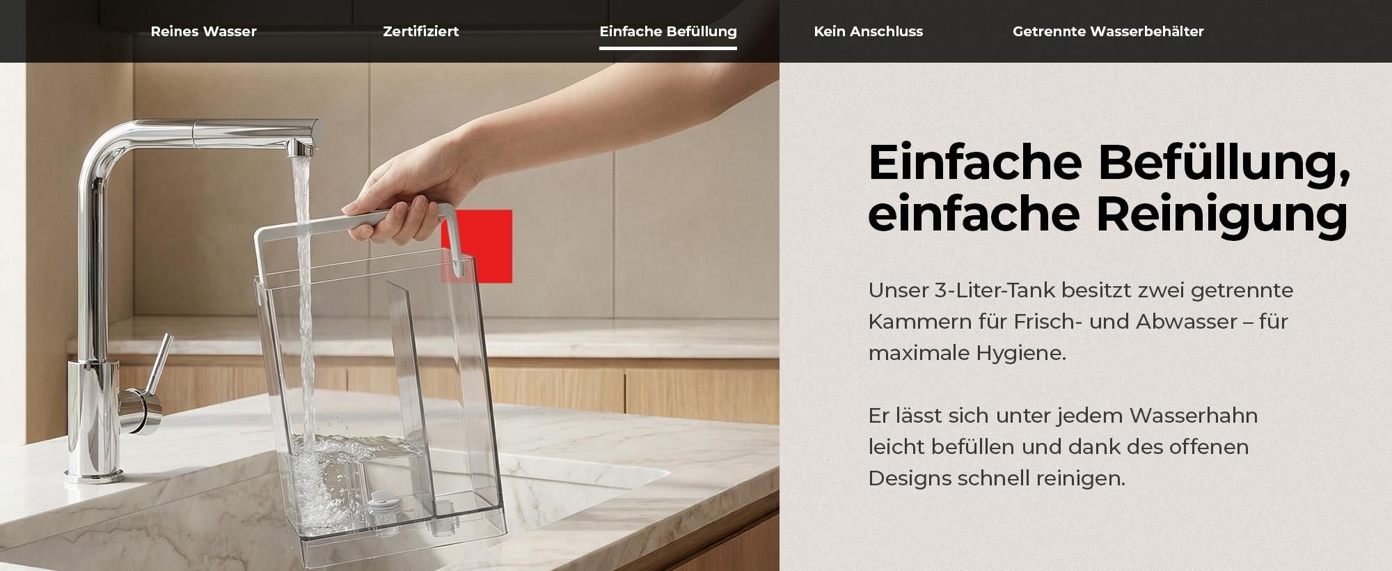 Toshiba Osmoseanlage, Wasserfilter Trinkwasser, Auftisch, Keine Installation, Heißwasserspender, Umkehrosmoseanlage, Mehrfach-Filterung, weiß