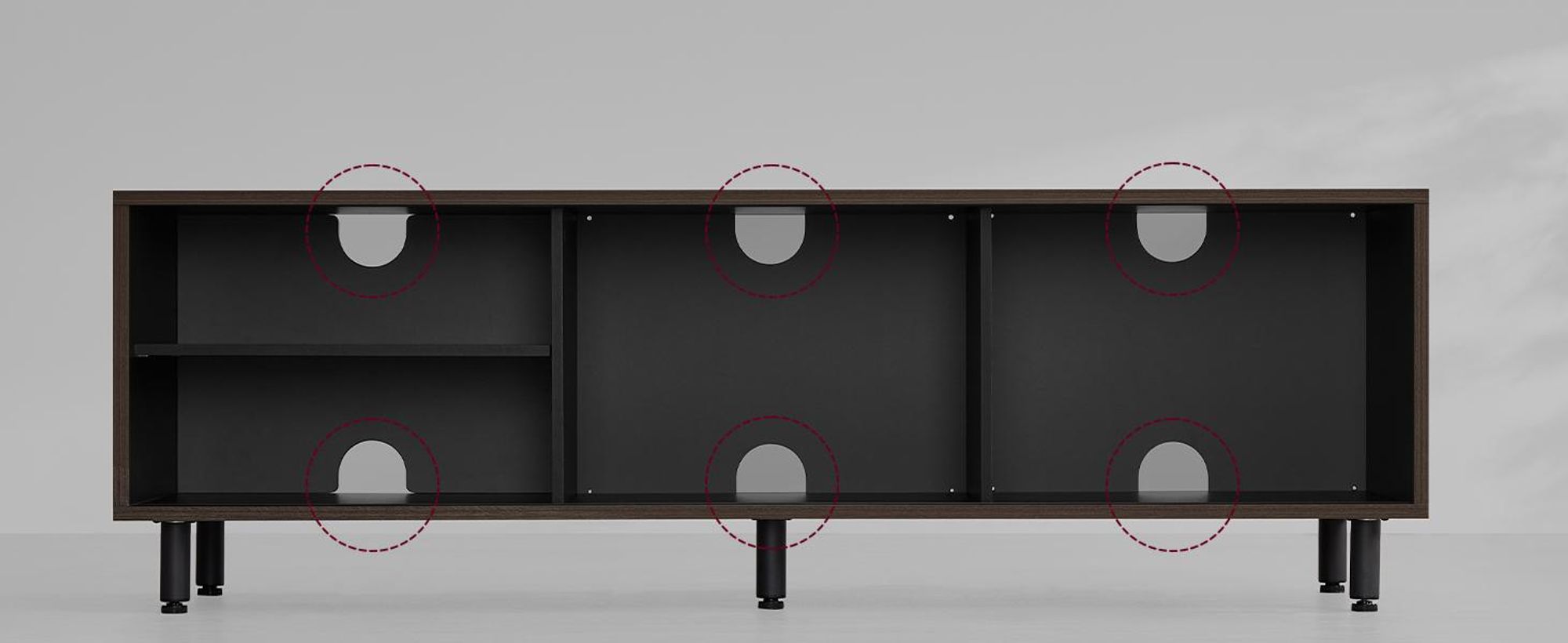 VASAGLE TV skříňka, TV stolek do obývacího pokoje, žebrované sklo moderní
