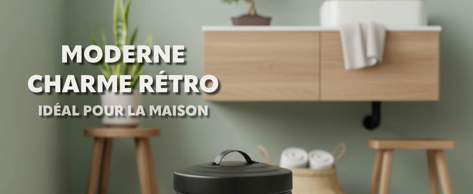 Poubelles dans différents espaces de vie