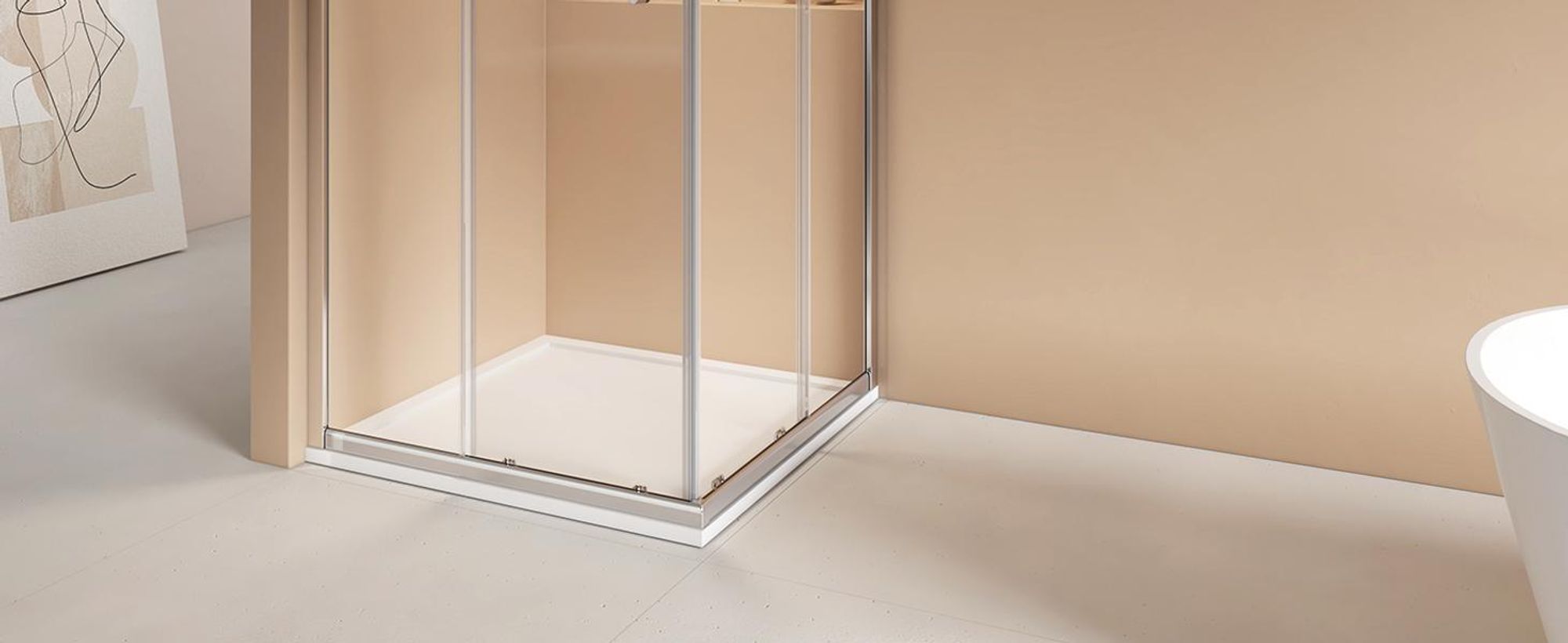 EMKE Duschkabine 80x90x195 cm Eckeinstieg Schiebetür 5mm ESG Sicherheitsglas mit Nano-Beschichtung Doppelrollen & Quick-Release Eckdusche Duschtür