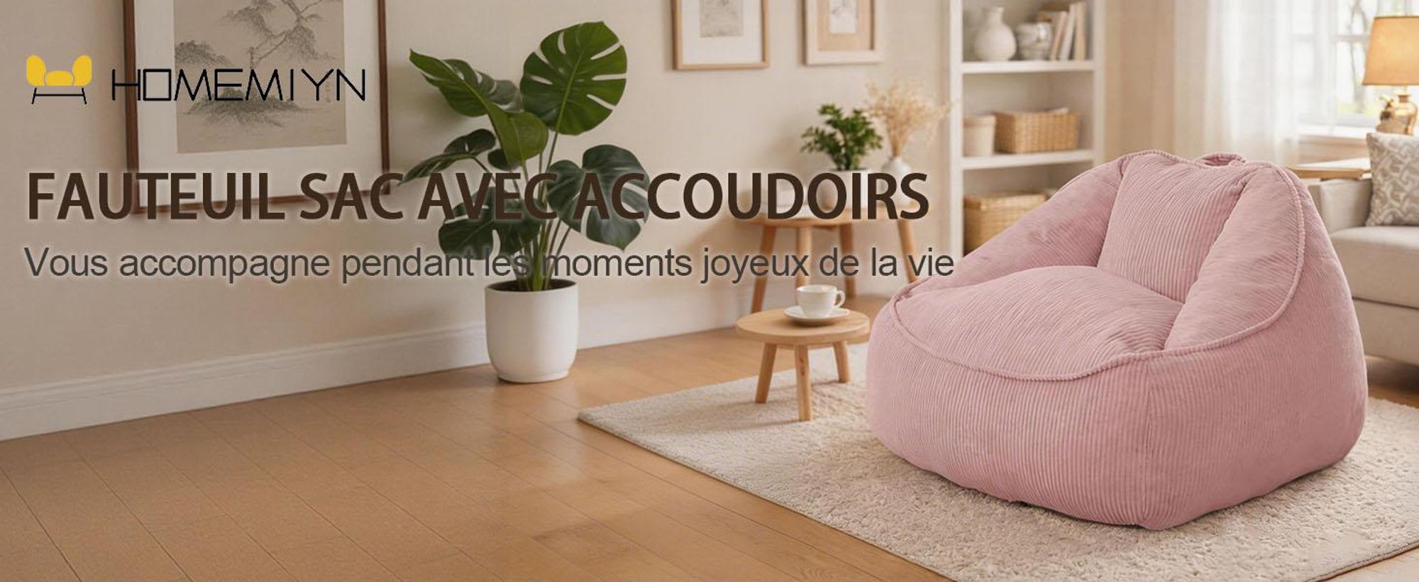 Pouf géant adulte, rembourrage en mousse, canapé de sol moelleux, forme poire, rose