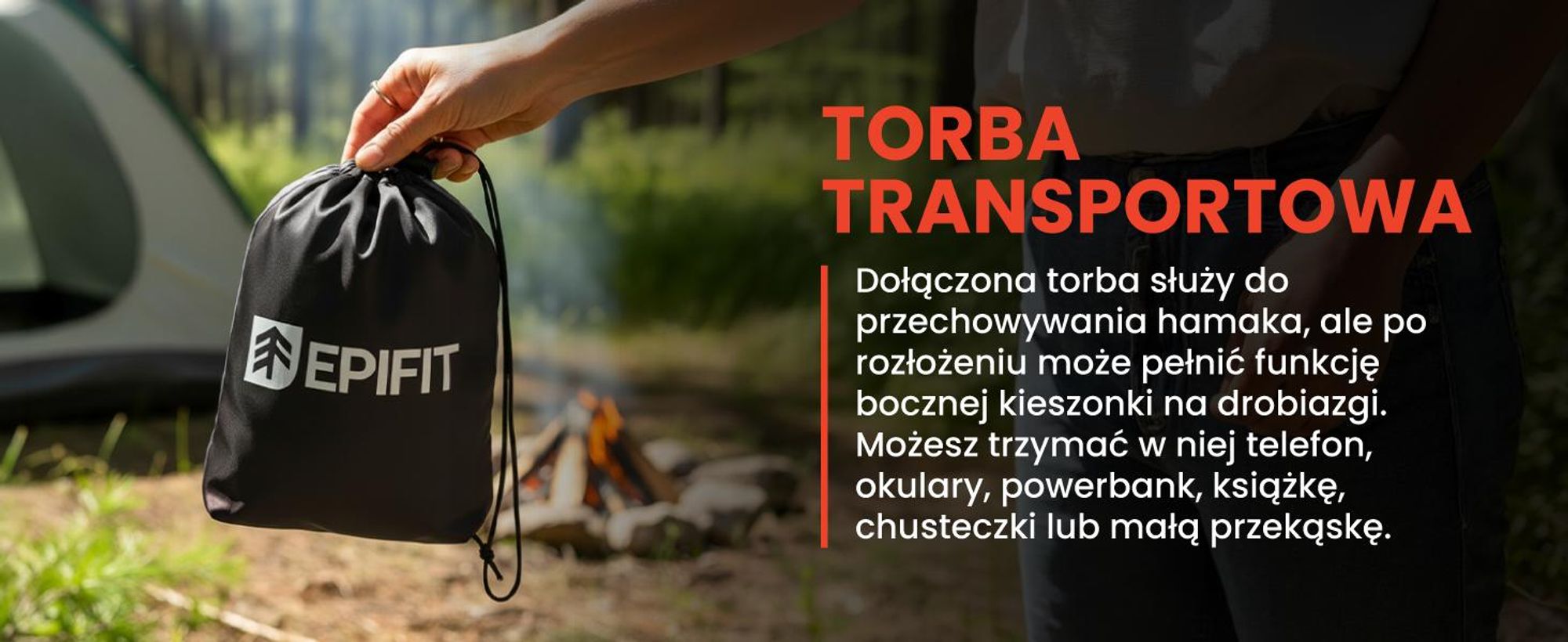 Hamak Turystyczny Jednoosobowy Duży 275x150cm Ogrodowy Podróżny na Biwak CALM275 Grey