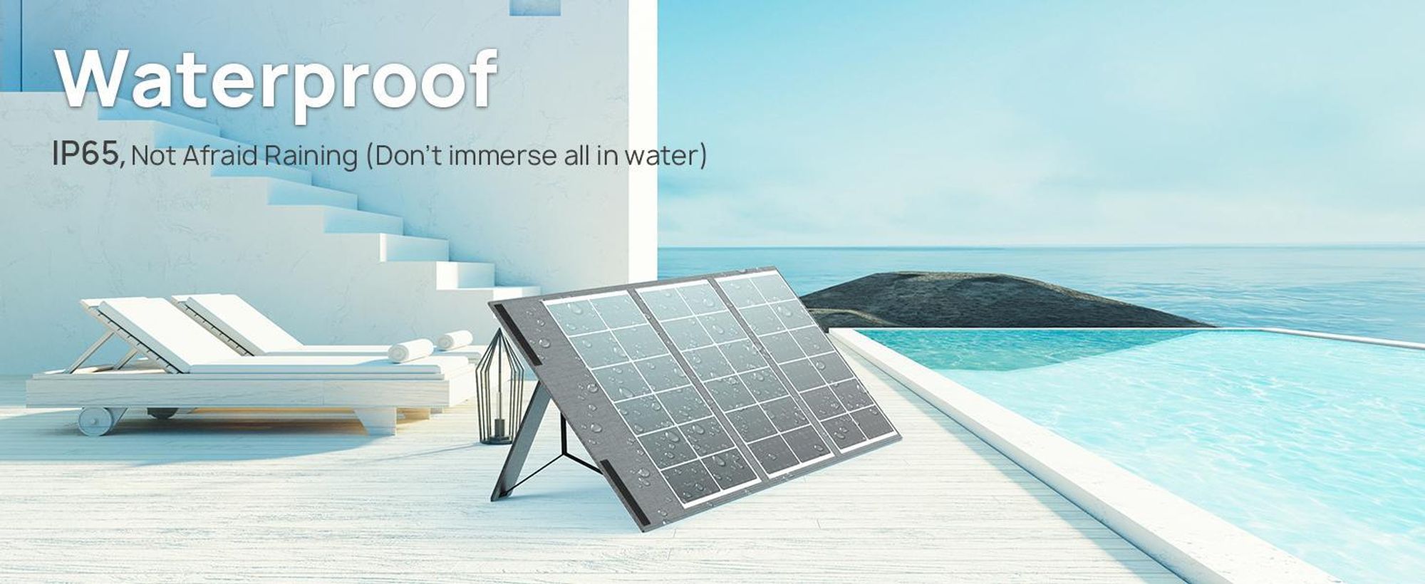 AFERIY 100W Solarpanel faltbar – Monokristallin, IP65, MC4 für Powerstation