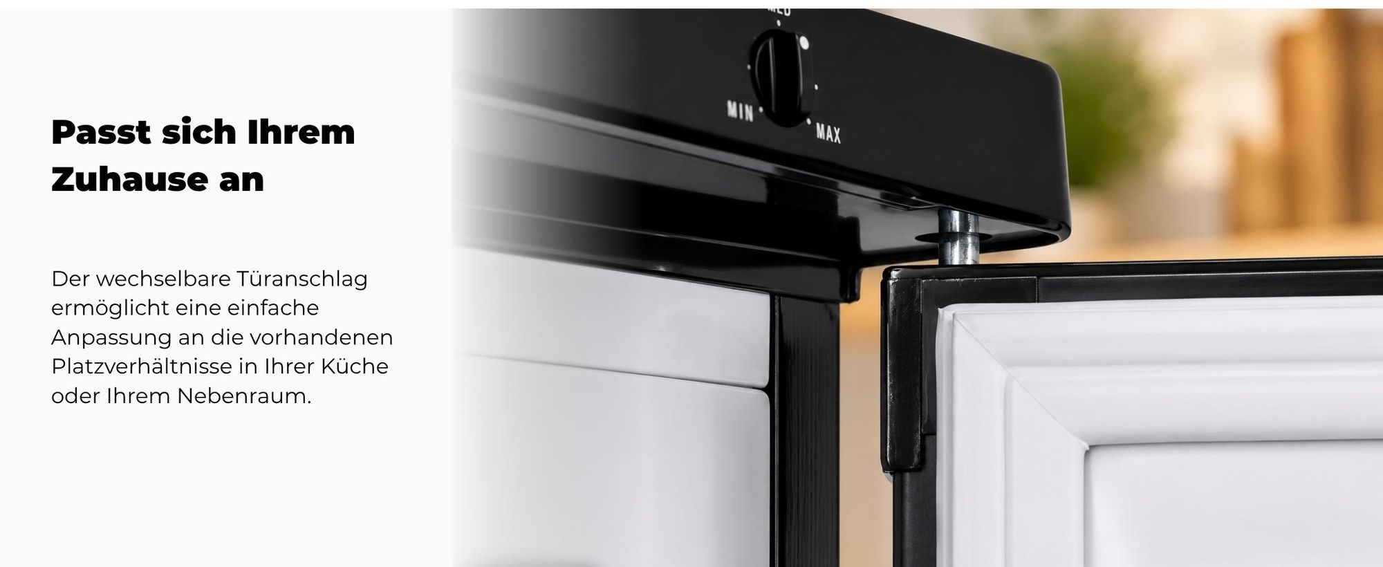 Exquisit Gefrierschrank 91 l kompakt | Energieklasse E | leise 40 dB | 85 cm Höhe | freistehend - unterbaufähig | GS512-040E schwarz | Schwarz