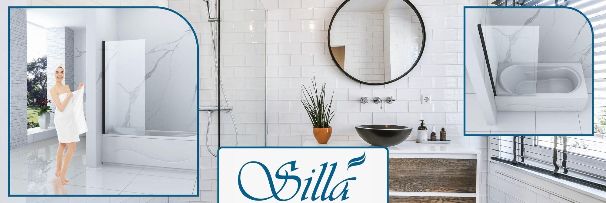 Silla, duschwand badewanne 50x150, duschwand aus glas, badewannenaufsatz, faltwand