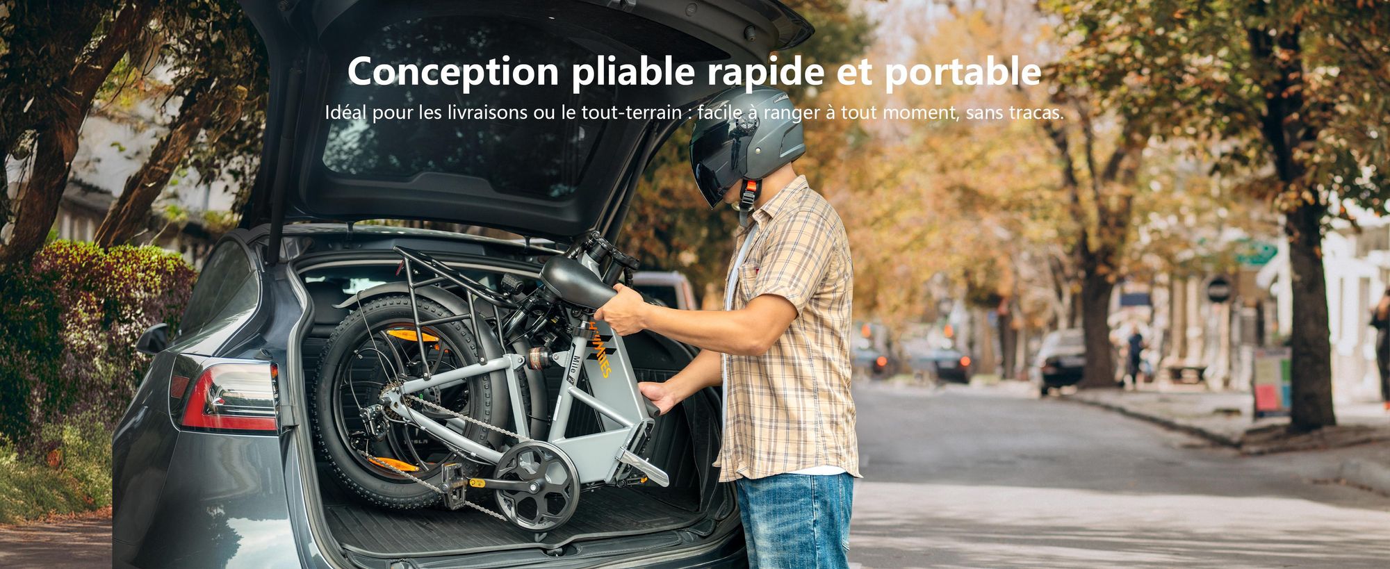 Vélos électriques HillMiles Mile 2 - batterie 36V13Ah 20 pouces roues double frein hydraulique - Gris