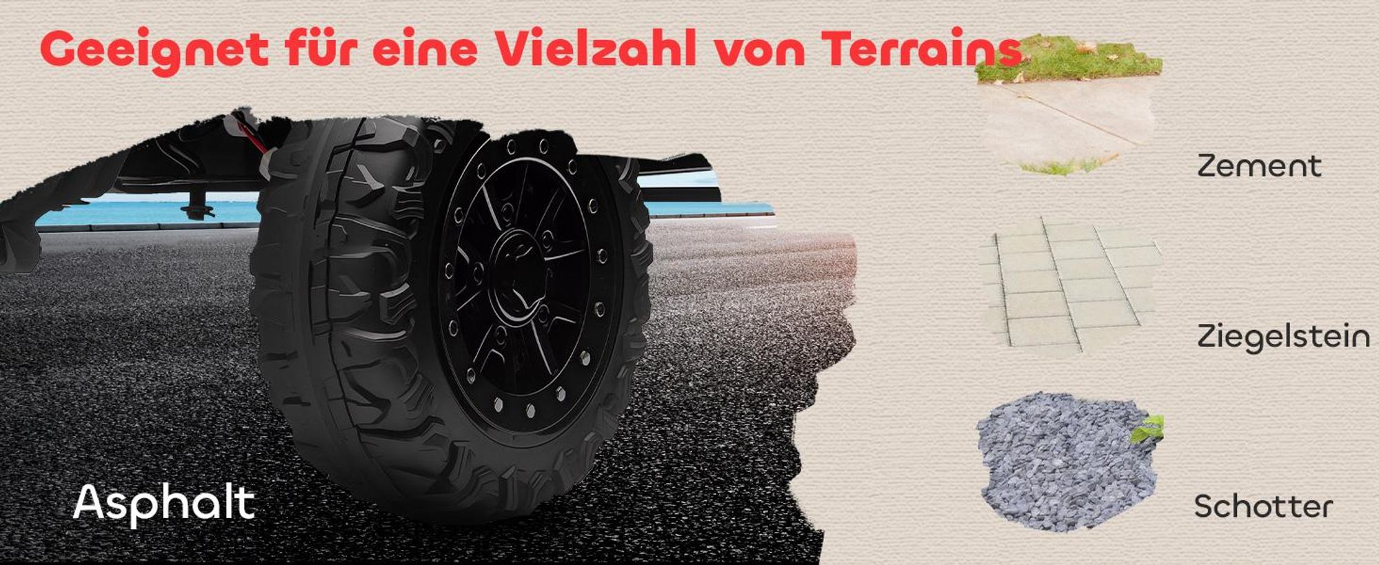 AIYAPLAY Kinder Elektroauto 12V Kinder UTV mit 2 Motorn, Fernbedienung, LED