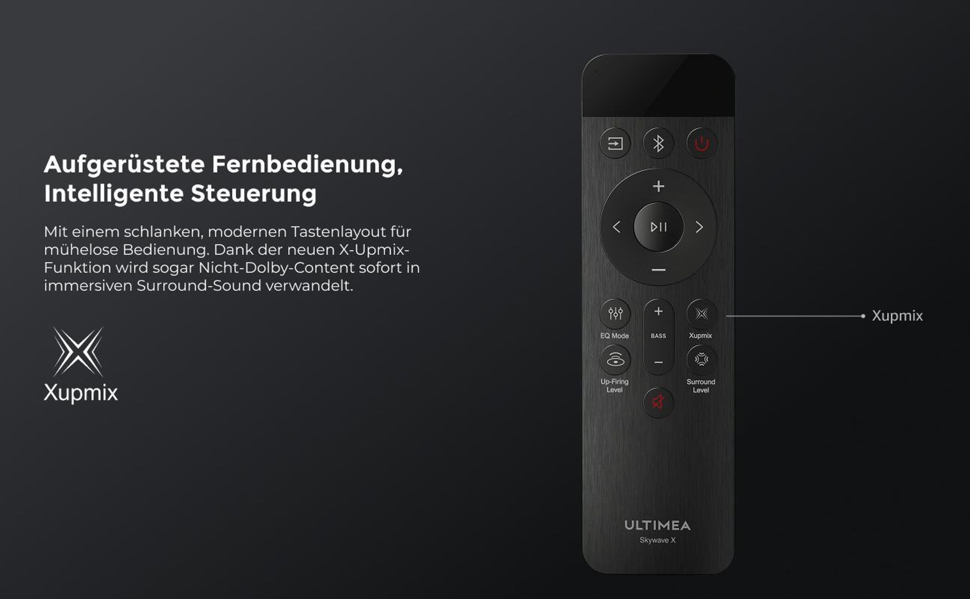 ULTIMEA Skywave Series 7.1.4-Kanal Professionelles Kabelloses Surround-Sound-System für TV mit Dolby Atmos, 980 W Soundbar mit 10"-Wireless-Subwoofer