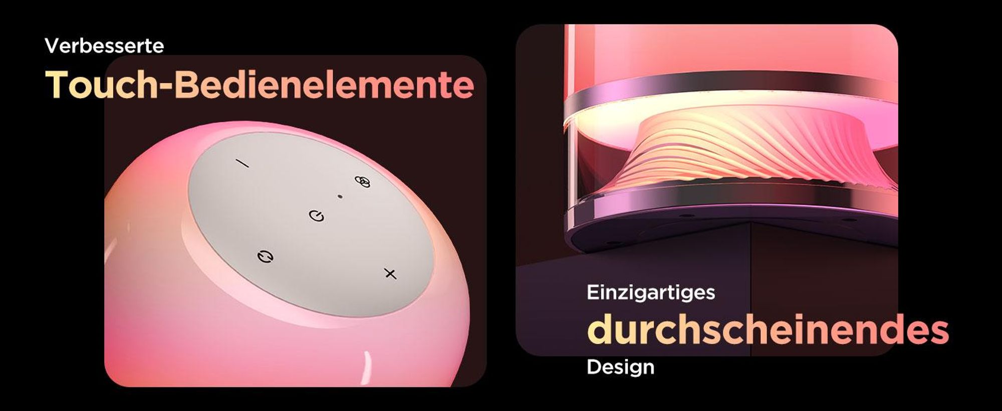 Govee LED Tischlampe, Nachttischlampe Touch Dimmbar RGBICWW, Steuerung von Alexa mit 64 Szenenmodi