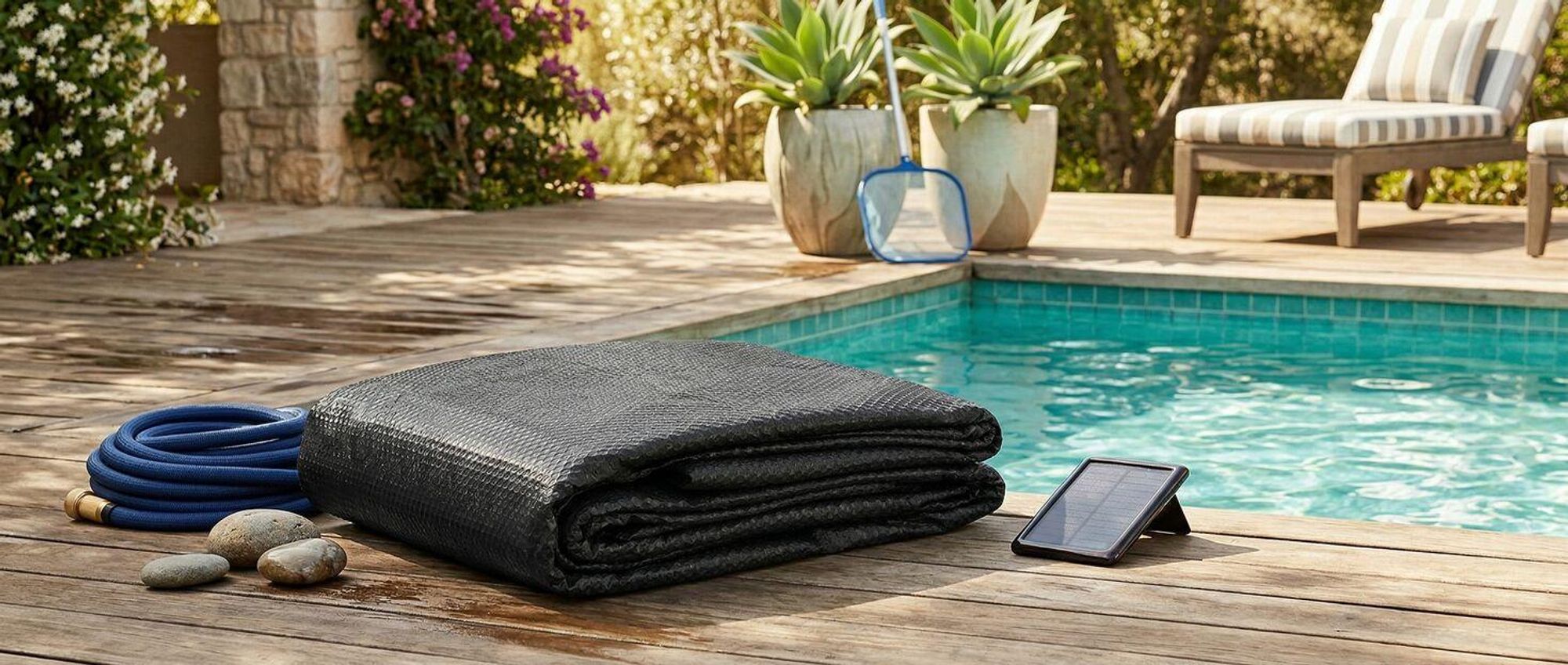 tectake® Pool-Solarfolie rund und selbstschwimmend Durchmesser 300 cm