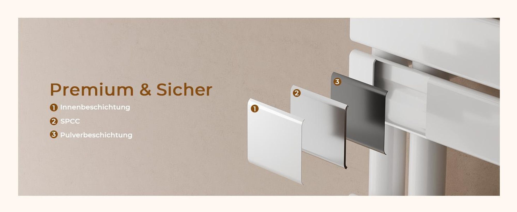 S'AFIELINA 1041×500mm Handtuchheizkörper Elektrisch, Badheizkörper Elektrisch mit Thermostat, WiFi, programmierbarem Timer, LCD-Anzeige, 600 W, Weiß