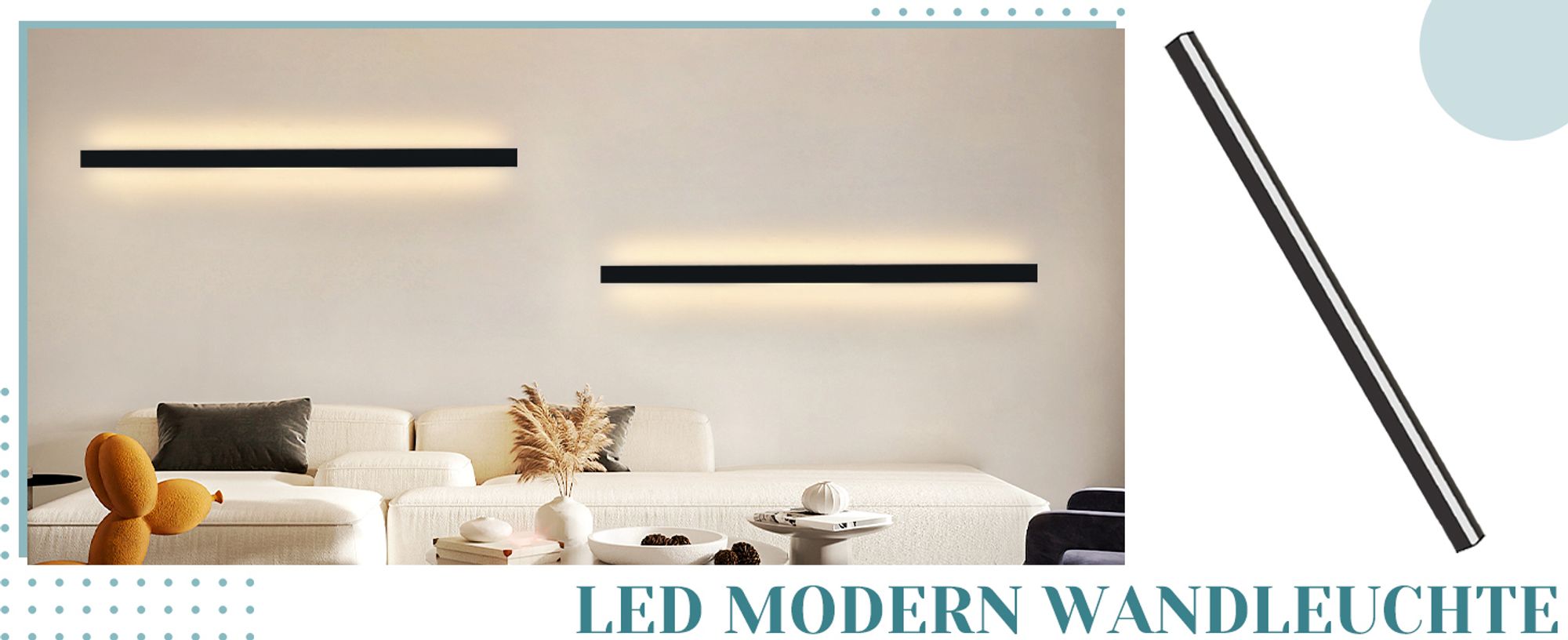 ZMH wandlamp binnen LED- 30CM moderne hal lamp warm wit slaapkamer zwarte trap lamp 8W muurverlichting voor hal trap woonkamer