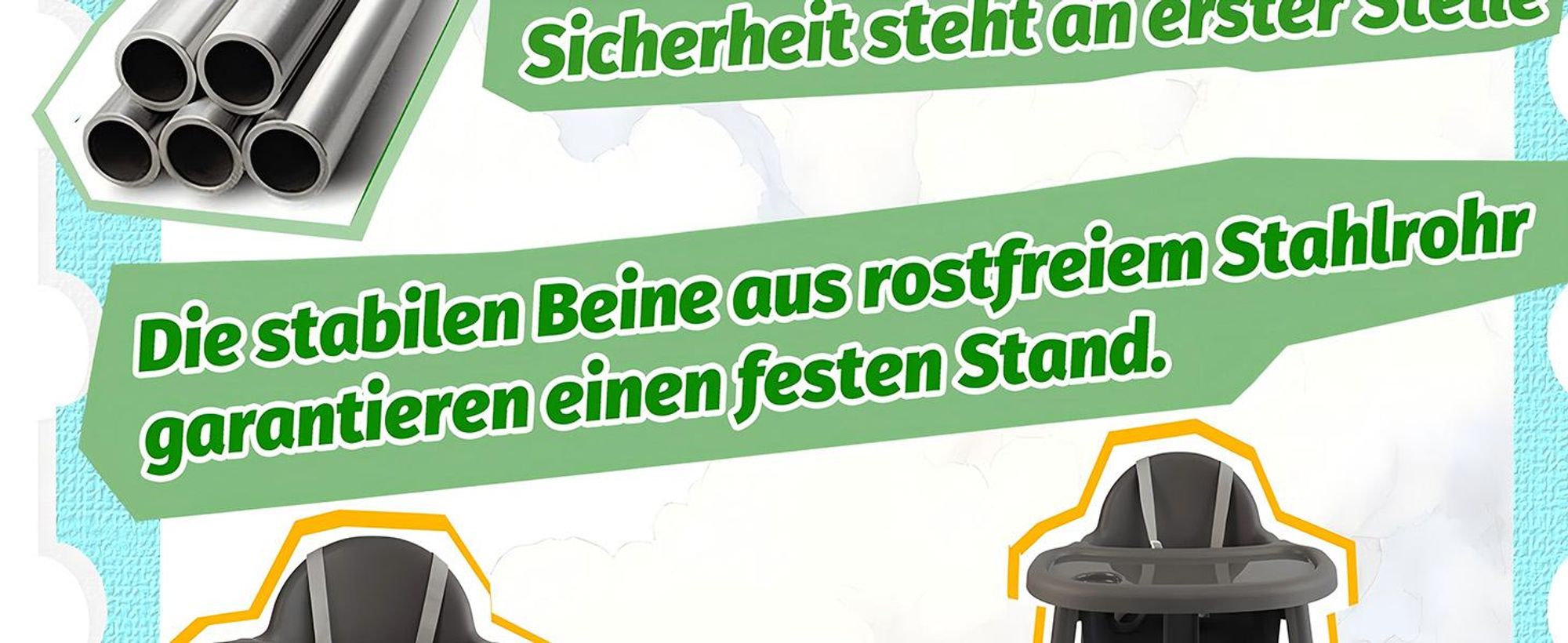 Yalion Hochstuhl 2 in 1 HochstuhlEsszimmerstuhl für Kleinkinder von 6-36 Monaten|Abnehmbares Tablett|5-Punkt-Sicherheitsgurt|max.Belastung 15 kg-Braun