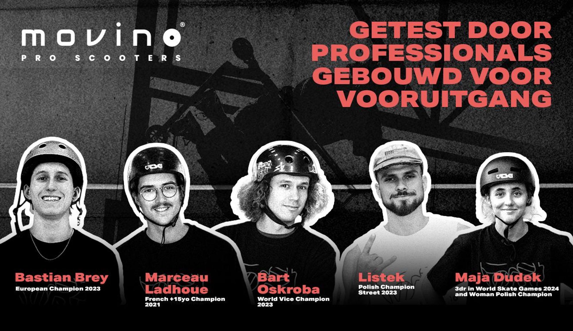 Stuntstep MOVINO NITRO voor kinderen / Freestyle / Lichtgewicht 3,2 kg / ABEC-9