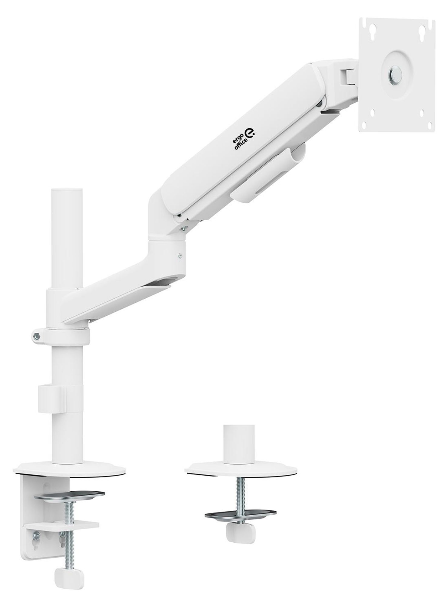 Ergo Office Monitorhalterung/-aufhängung Gasfeder 17"–32" 1–10 kg mattweiß max. VESA 100×100, ER-691 W