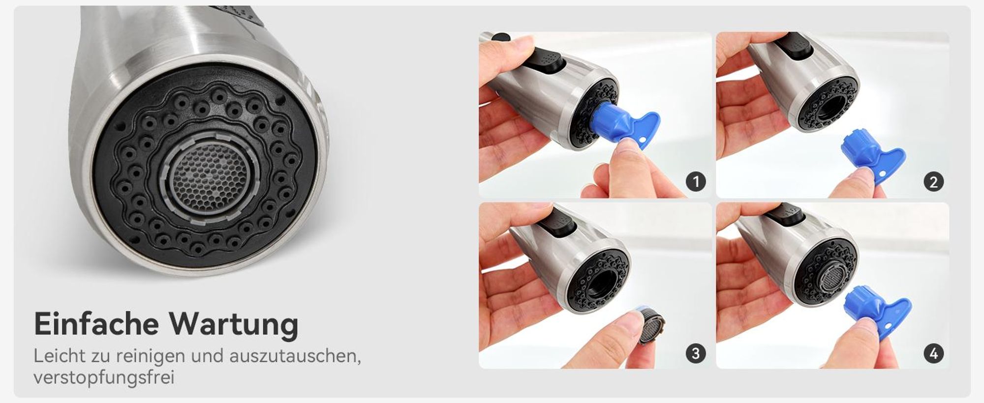 Küchenspüle 50x45 cm mit Niederdruck ausziehbarem Wasserhahn, edelstahlspüle gebürstet Set, Spülbecken mit Niederdruckarmatur, Einbauspüle, Cecipa max