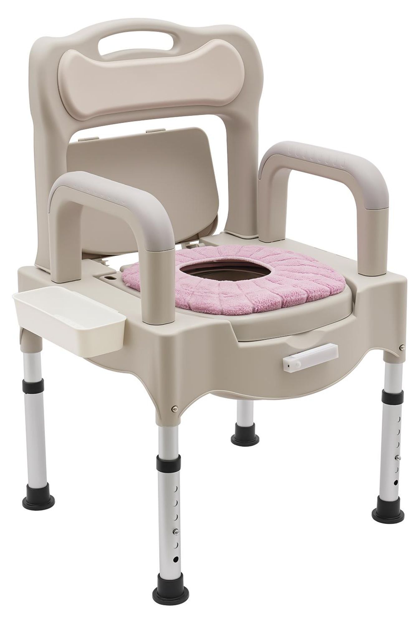 Toilettenstuhl für das Bett, tragbarer Toilettenstuhl, höhenverstellbarer Toilettenstuhl für den Heimgebrauch