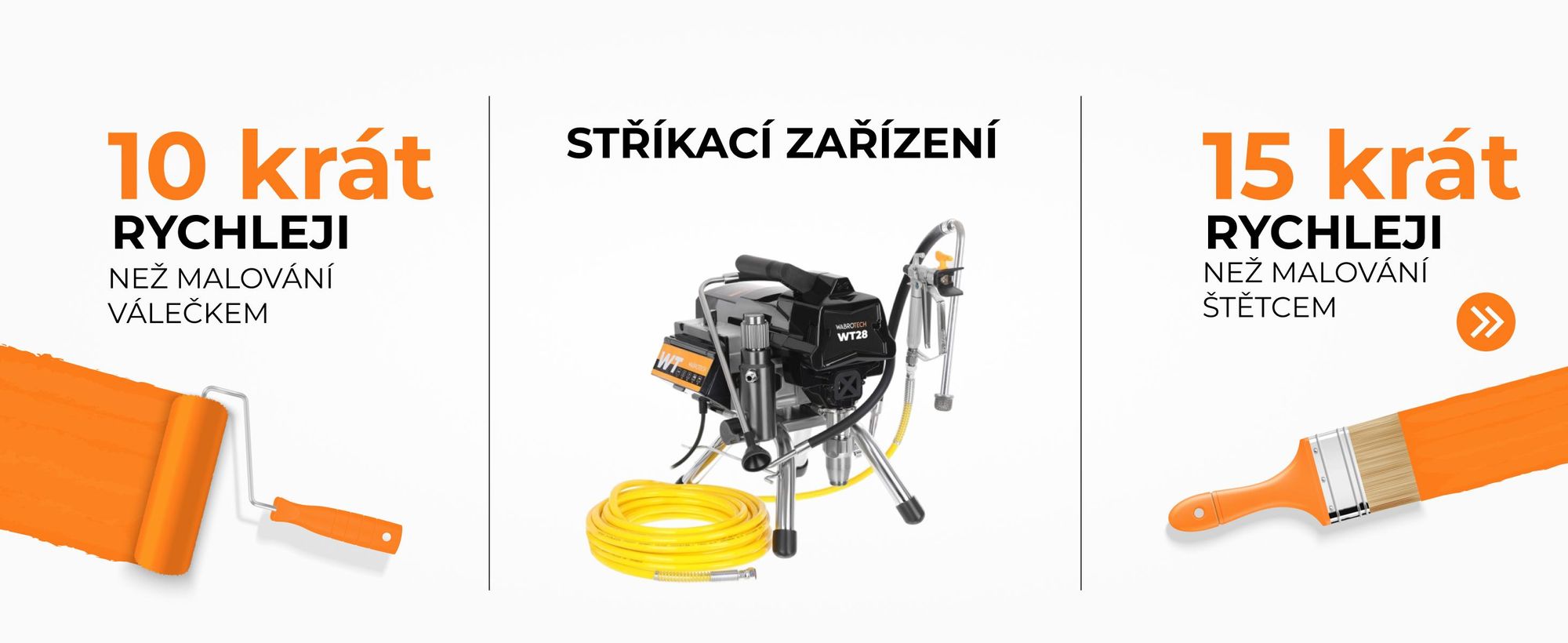 Stříkací zařízení Airless 2200W 2,8 l/min WABROTECH WT28 Malířský agregát 227 bar