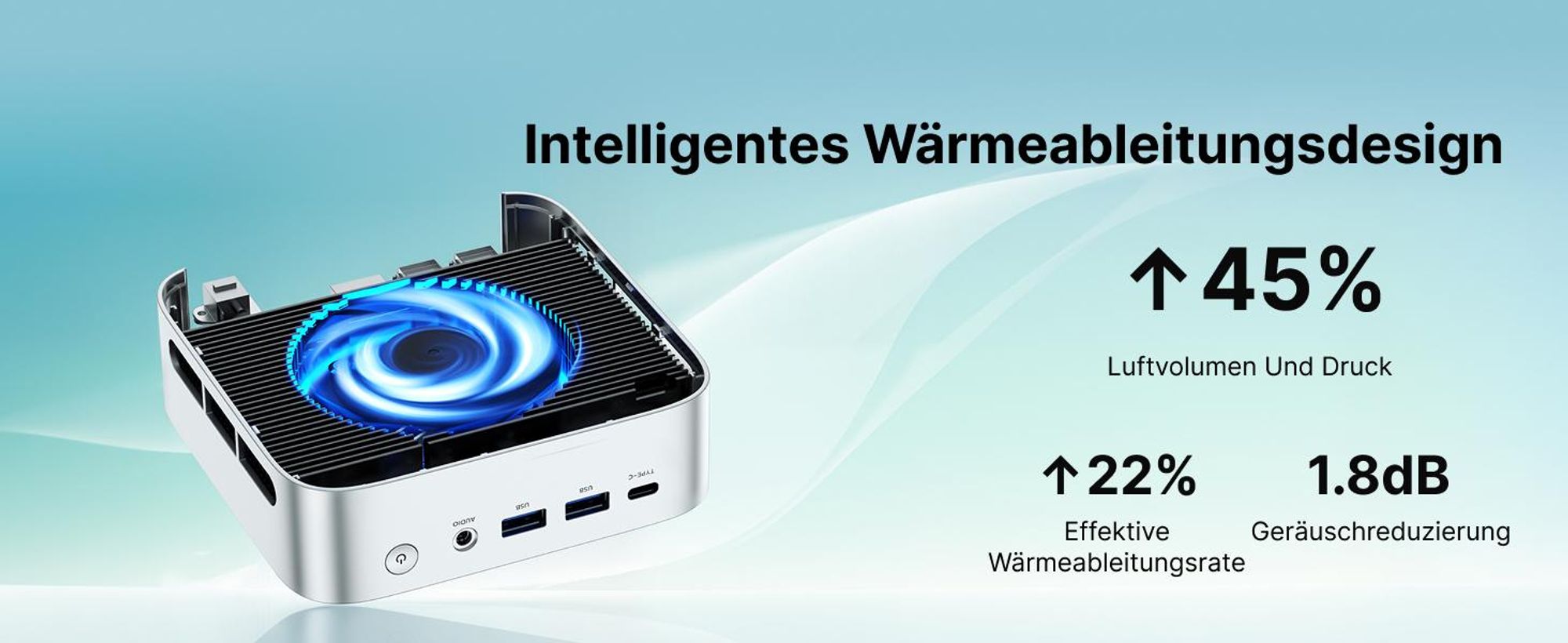 ACEMAGIC K1 Mini PC,AMD Ryzen R2544(Übertrifft 3500U),8GB DDR4 256GB SSD,Mini Computer mit Windows 11 Pro,RJ45,WiFi 5