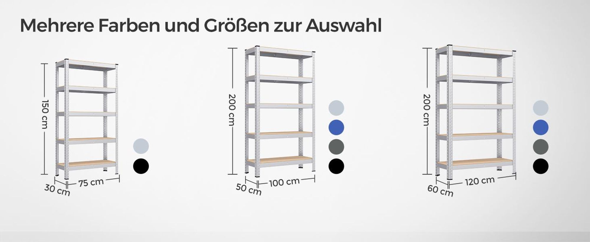 SONGMICS Standregal, Bücherregal, Lagerregal, 5 Ablagen, Küchenregal, Regal, 30 x 75 x 150 cm, bis 650 kg belastbar, verstellbare Ablagen GLR030E01
