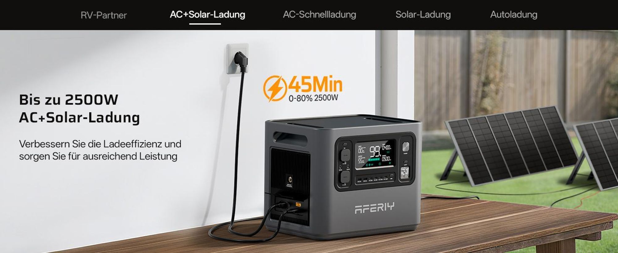 AFERIY AF-P280-B Erweiterungsbatterie 2048Wh LiFePO4 für P280 Powerstation, Erweiterbar bis 10240Wh