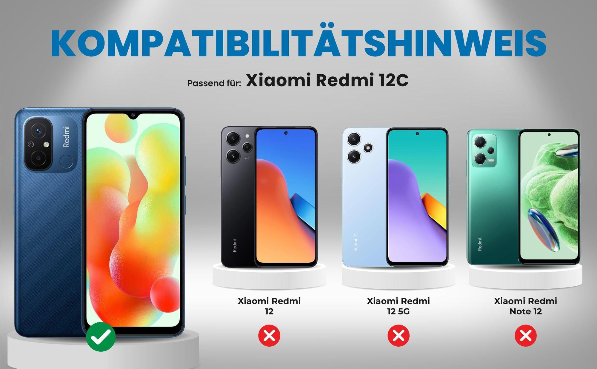 Kompatibilitätshinweise Hülle für Xiaomi Redmi 12C