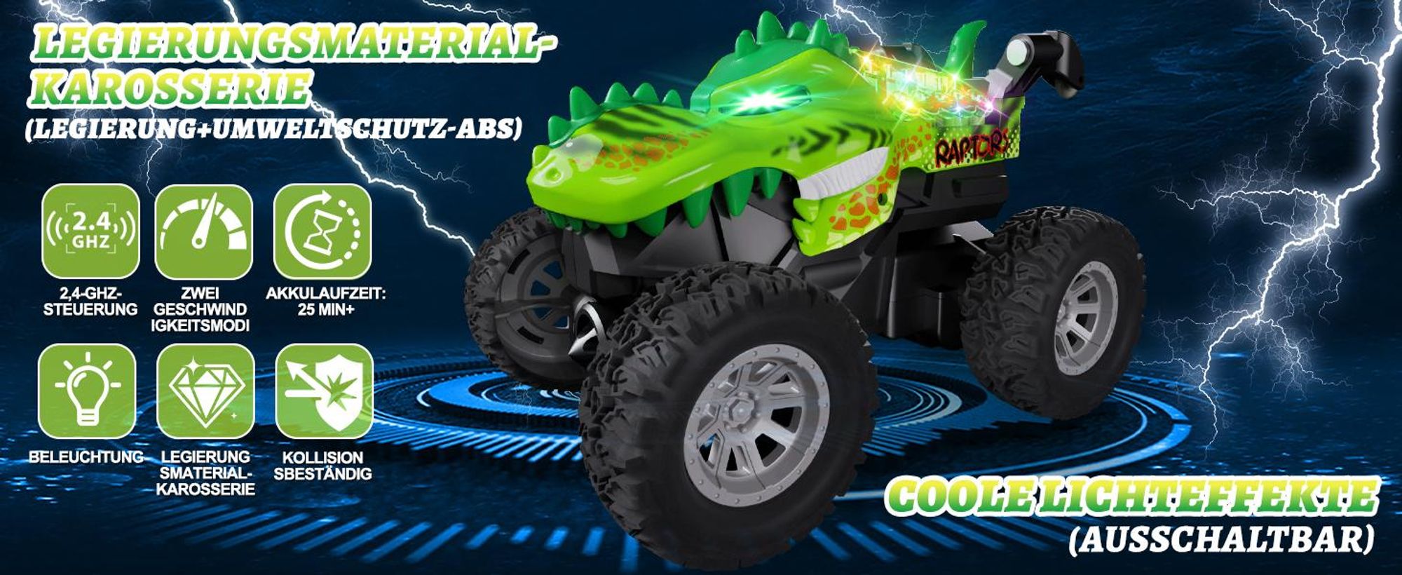 Beindruckende Stunts & LED Lichter