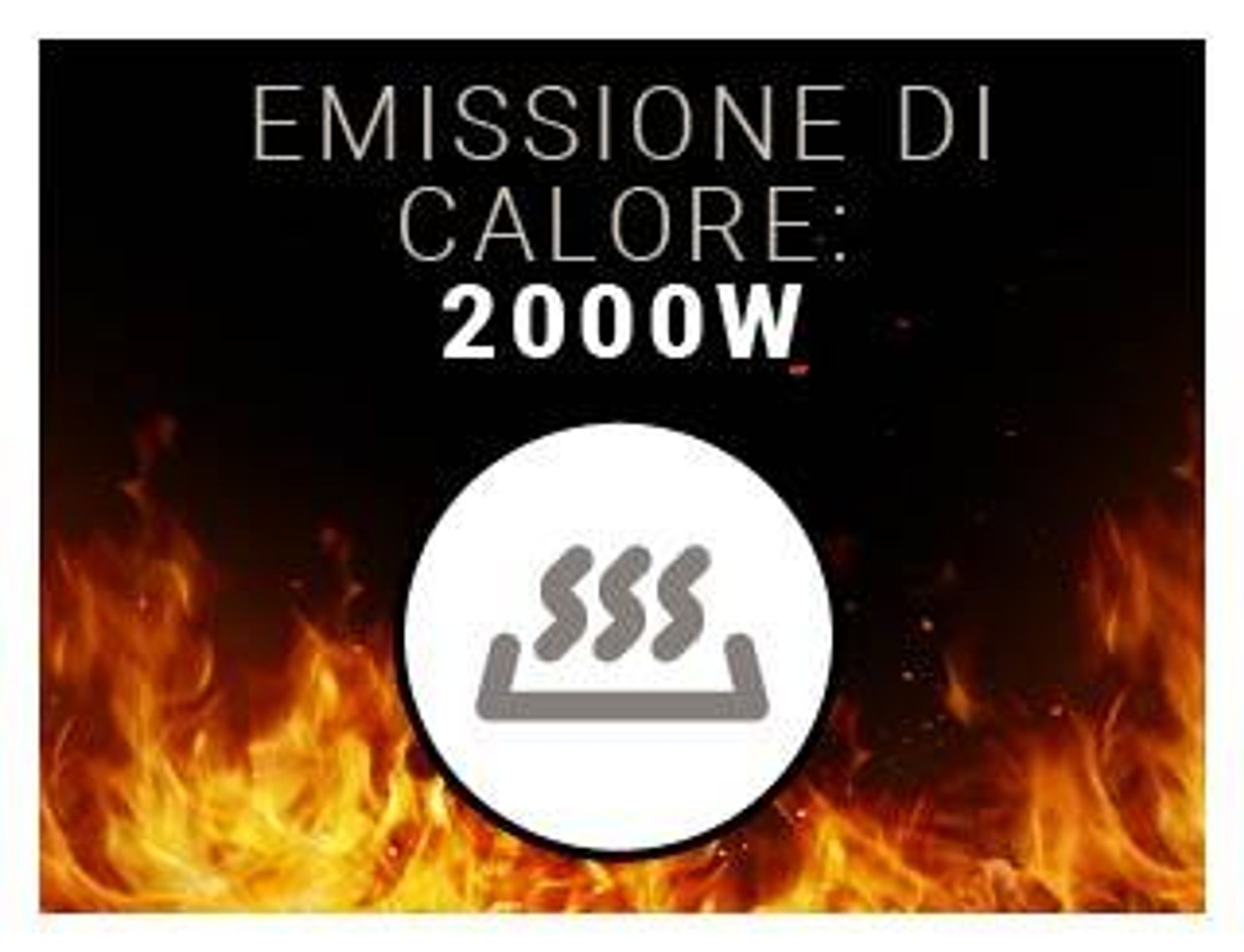 Camino elettrico BALDERIA Finn - Camino da appoggio, riscaldamento 2000 W - Rovere scuro