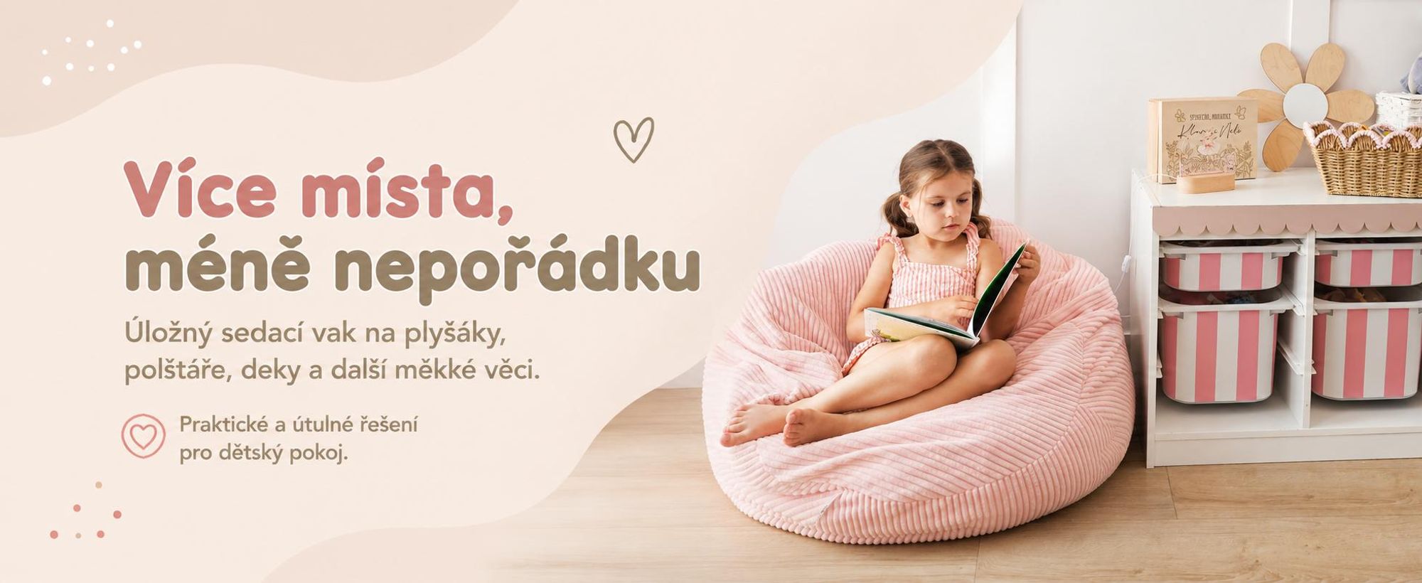 Flumi sedací vak 2v1 na plyšáky, úložný vak do dětského pokoje, bez výplně