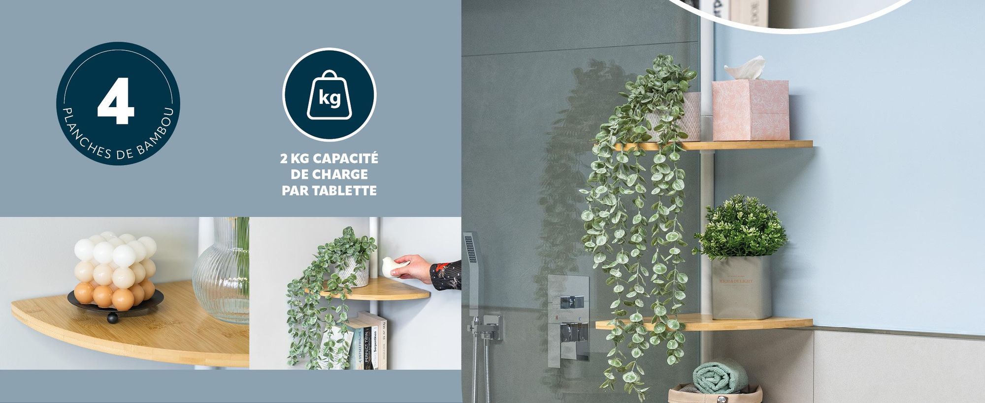Etagere telescopique coulissante pour la cuisine