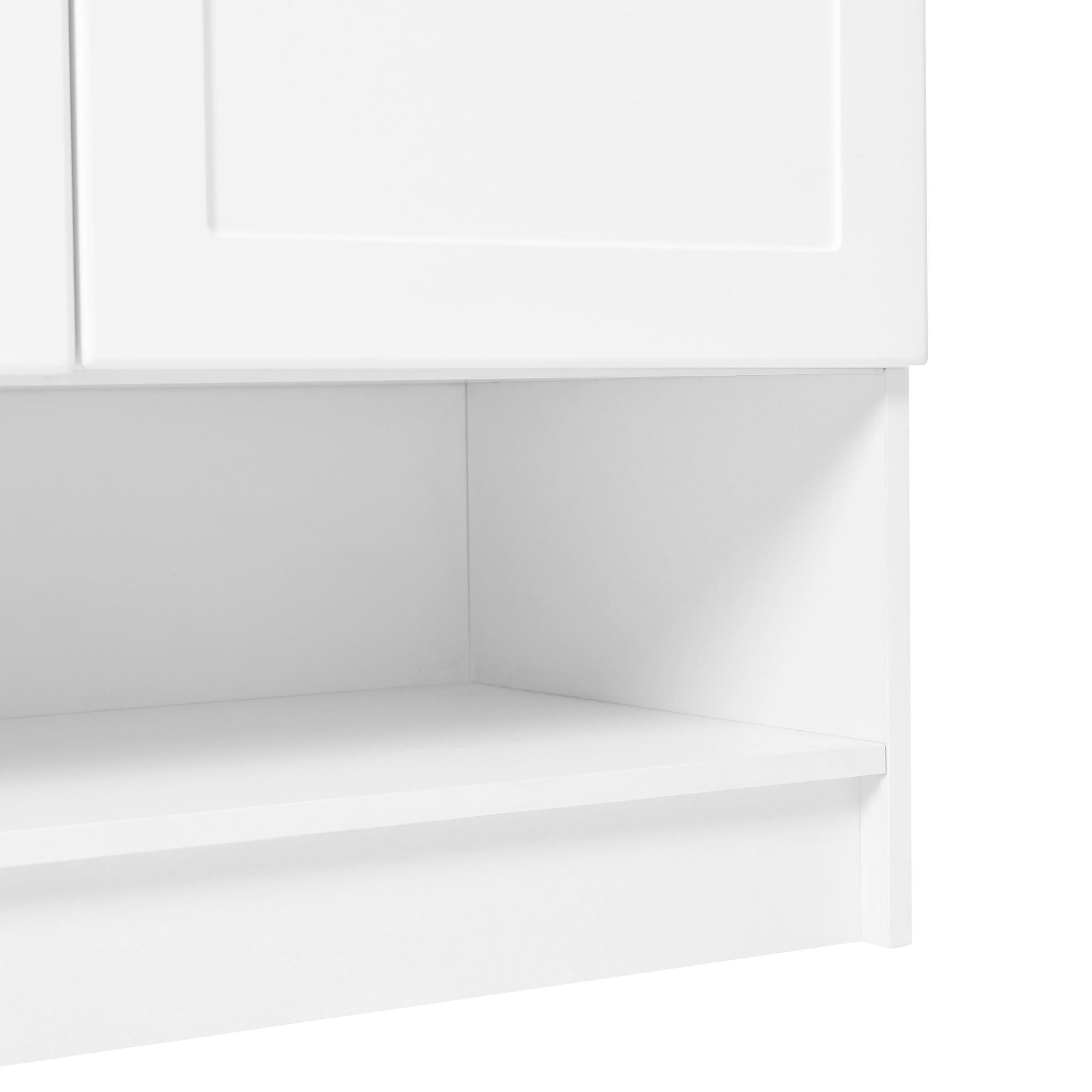 Merax Schuhschrank Schuhkipper, Schuhkommode mit 2 Türen, Verstellbare Regale, 2 Verstellbare Einlegeböden, Schuhablage, B73xT34xH109 cm, Weiß