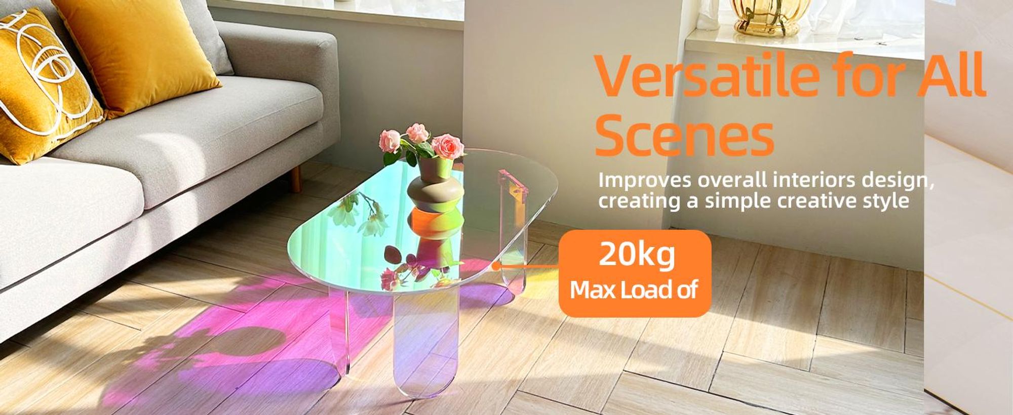 Vrygle Couchtisch Acryl Wohnzimmertisch Oval: 95x50x36cm Kaffeetisch Aesthetic Beistelltisch Modern Transparent Tisch für Wohnzimmer Zimmer Büro