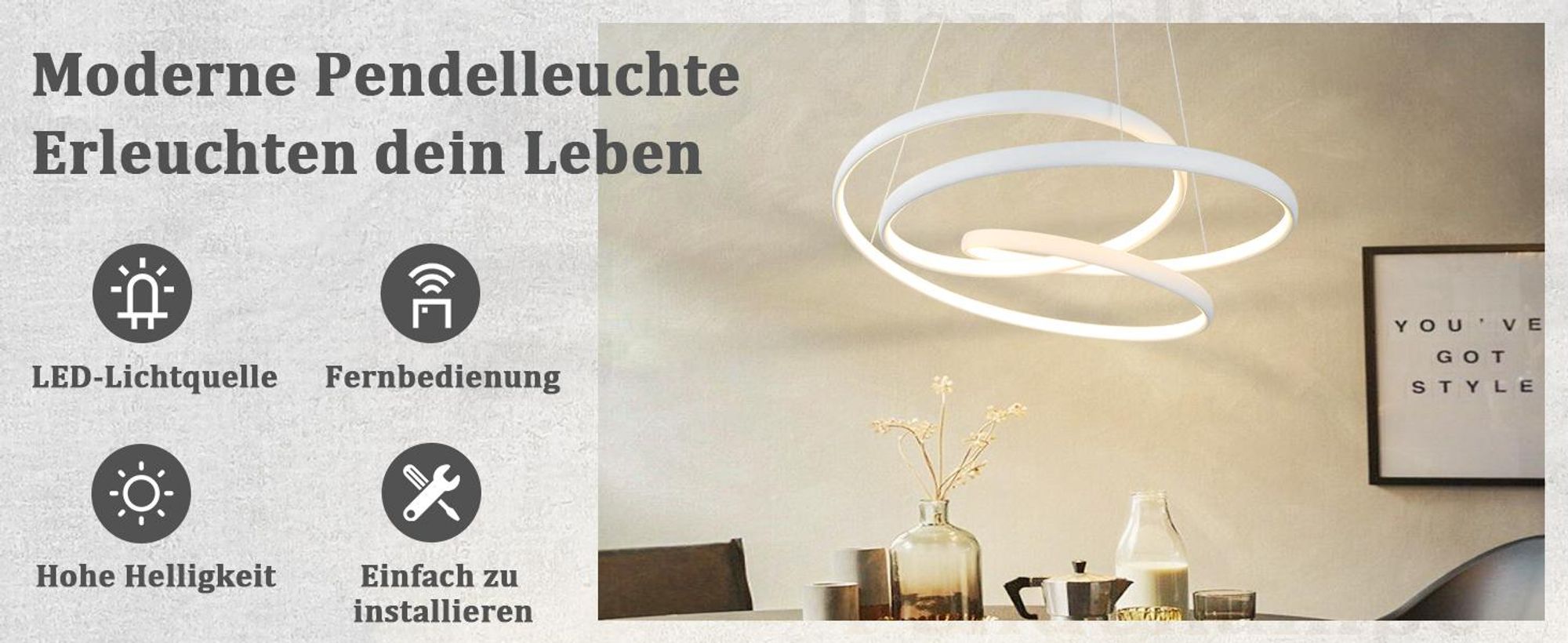 ZMH LED závesné svetlo do jedálne biele stmievateľné s diaľkovým ovládaním závesná lampa 55W závesné svetlo moderné závesné svietidlo na jedálenský stôl obývačka spálňa
