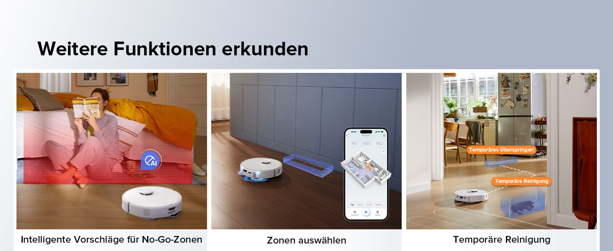 Roborock Qrevo Edge S5A Staubsauger Roboter 18.500 Pa(Upgrade von S8 Pro Ultra), 75℃ Heißwasser-Moppwäsche, Dual Anti-Tangle, FlexiArm Design™ Schwarz