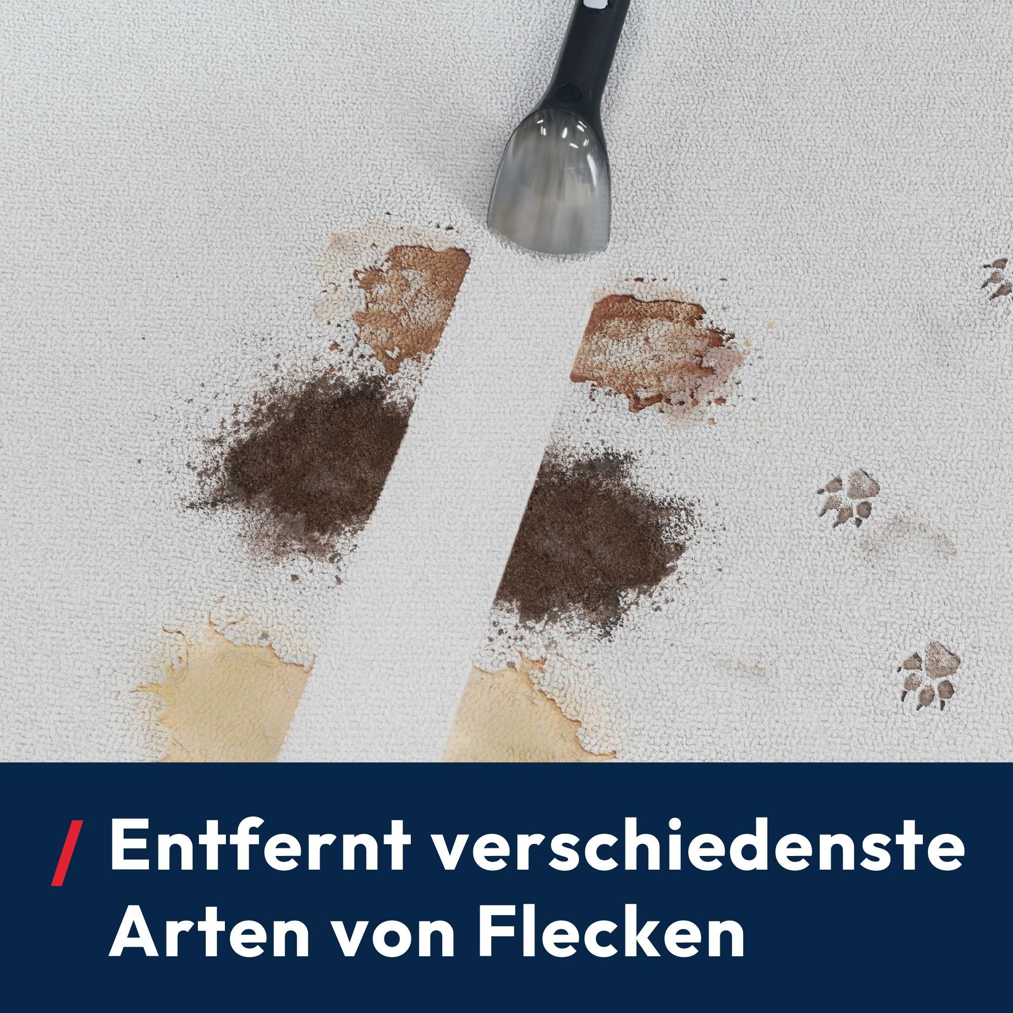 Staubsauger bei Fleckenentfernung