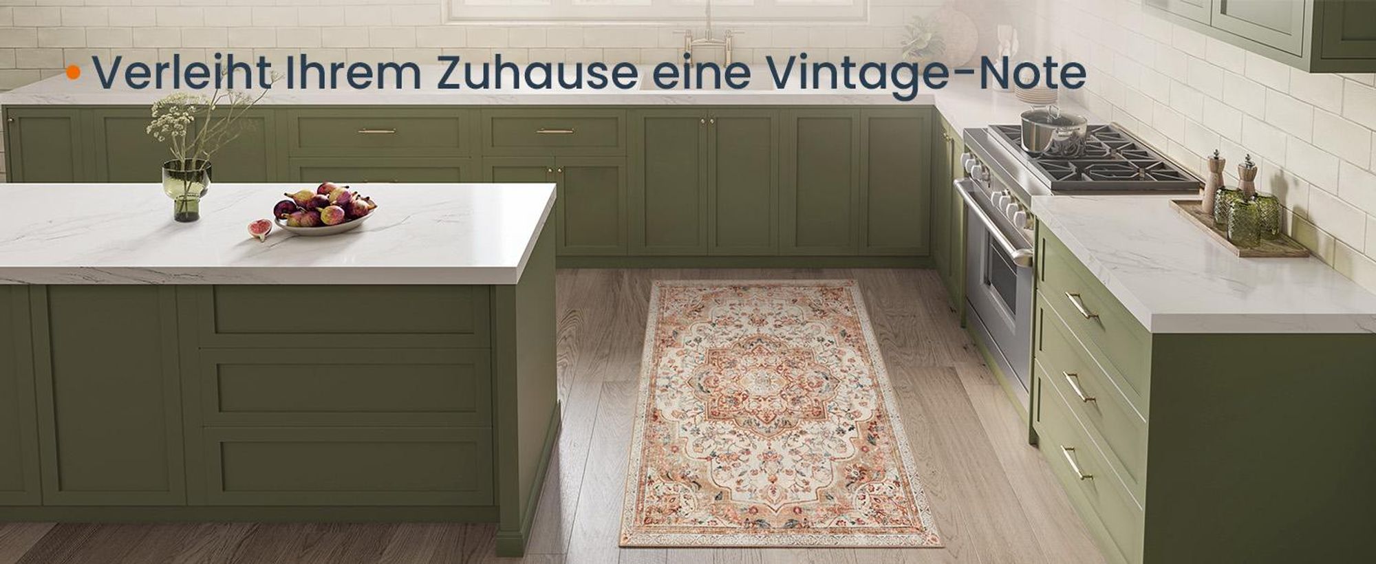 Orientteppich, SONGMICS HOME, Wohnzimmerteppich, rutschfester Teppich, Vintage-Stil