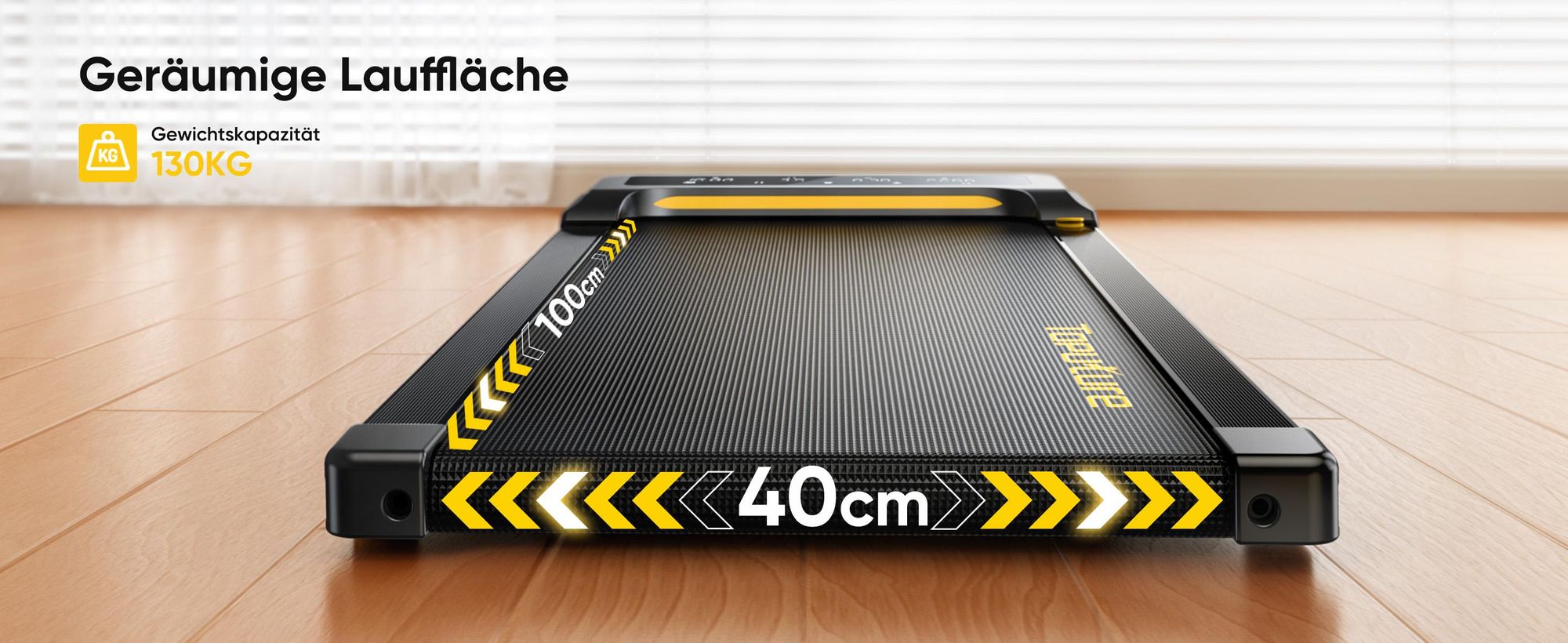 Toputure TP3 Laufband für Zuhause mit Neigung, 1-10 km/h Walking pad, Elektrisches Laufband mit Steigung, 2.5HP Walking Machine, Fernbedienung/App