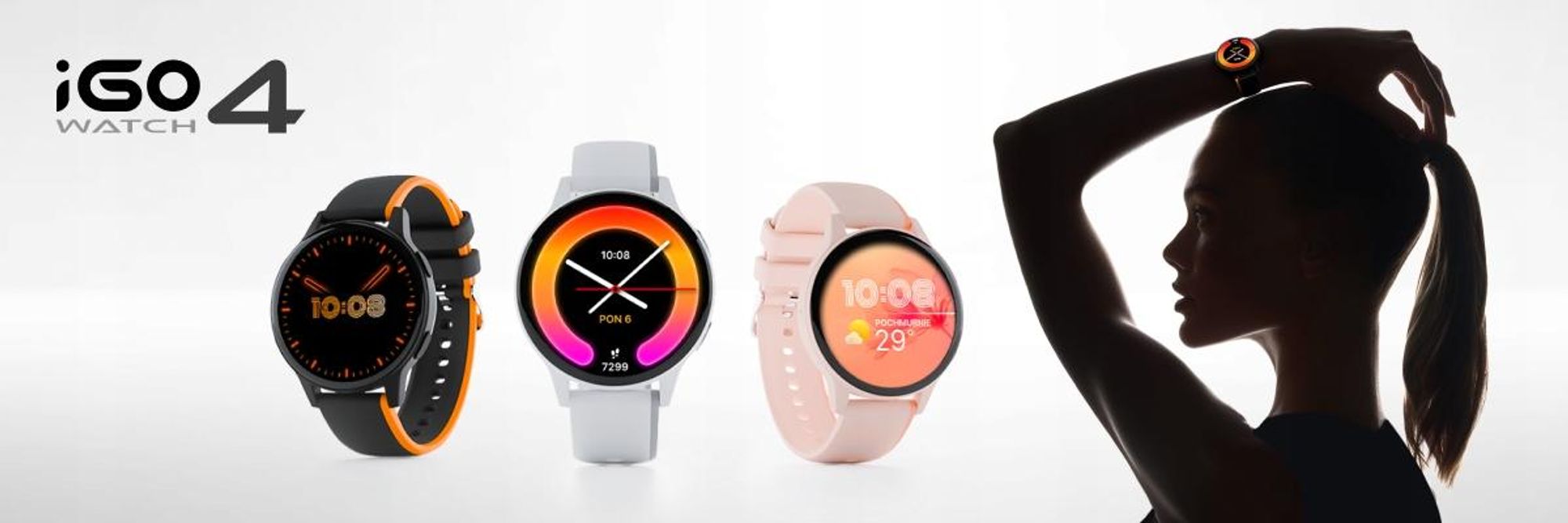 Forever iGo Watch 4! JW-600 Sport-Smartwatch AMOLED BT 5.3 IP67 Multisport Bianco