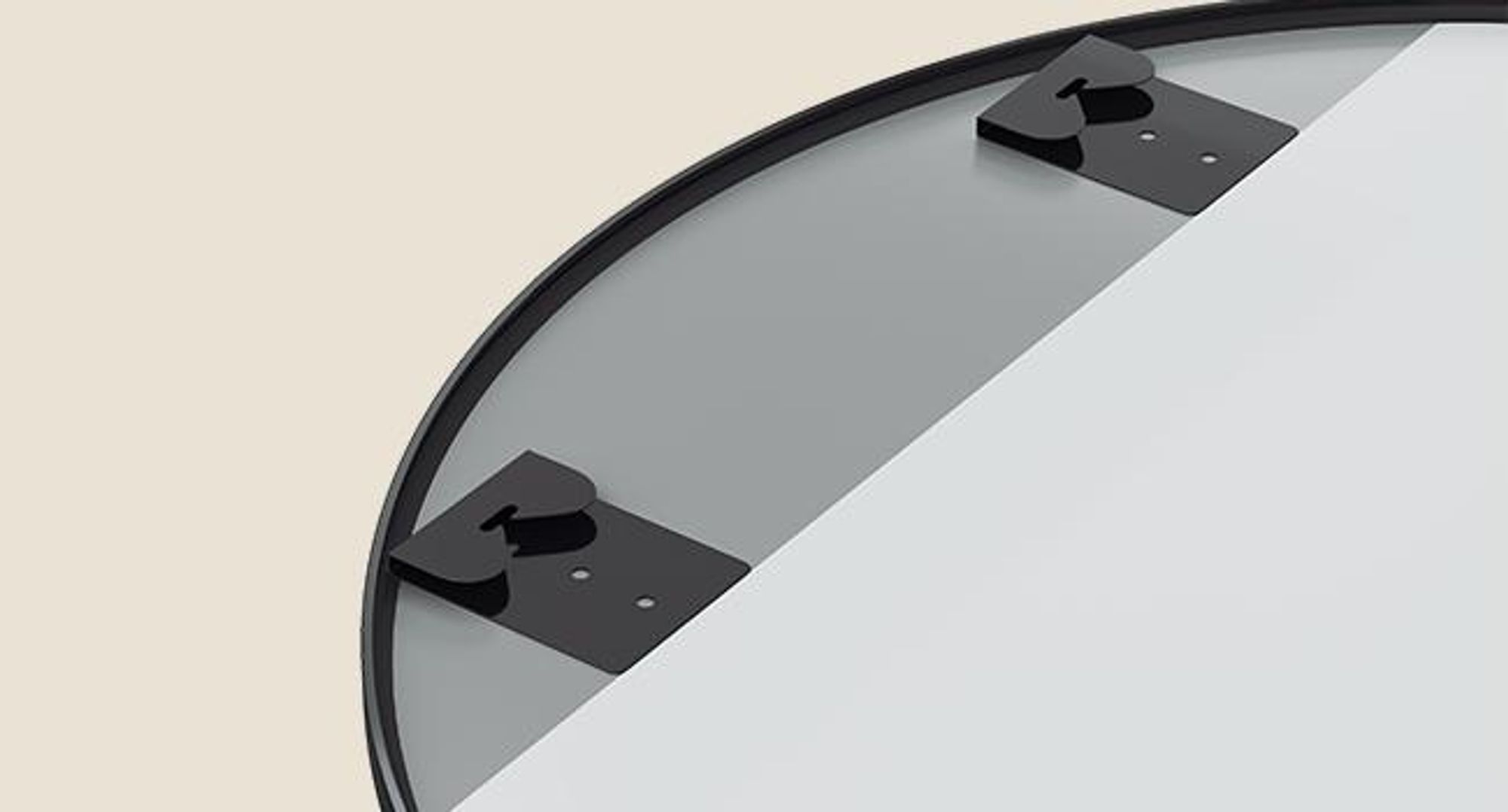 SONGMICS Wandspiegel, Spiegel rund, Metallrahmen, 80 cm d, für Bad, Wohnzimmer, Schlafzimmer, Flur, schwarz