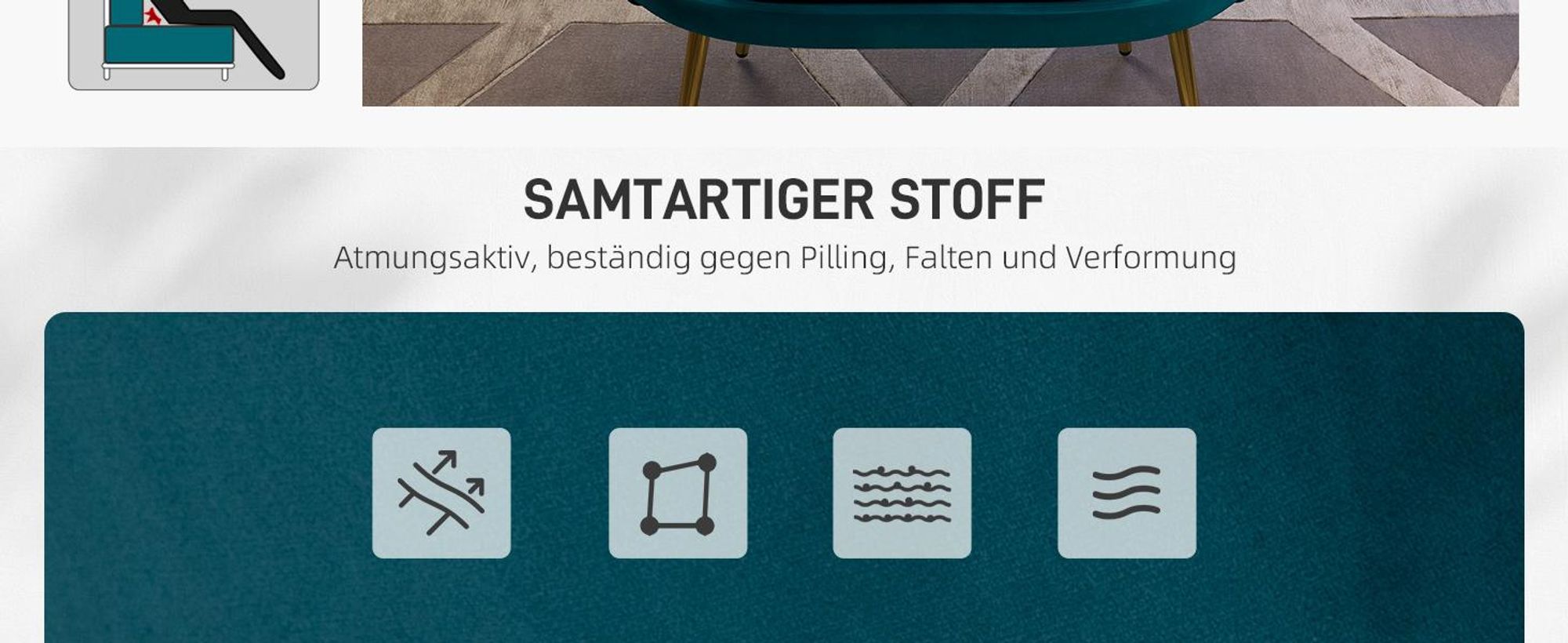 HOMCOM 2 Sitzer Sofa, Couch, gepolsterter Polstersofa, Loveseat mit Armlehne, Samtopik, Doppelsofa bis 150 kg belastbar für Wohnzimmer, Schlafzimmer,