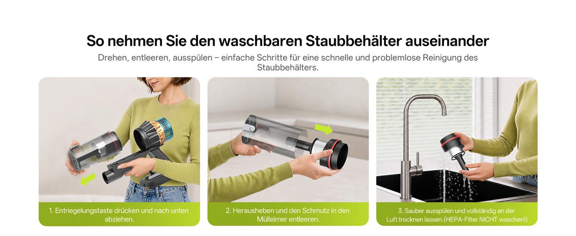 Vactidy V14 Pro Akku-Hand-und Stielstaubsauger, 80000 PA/ 600W/ 60Min, LED-Display, 6-stufiges Filtersystem