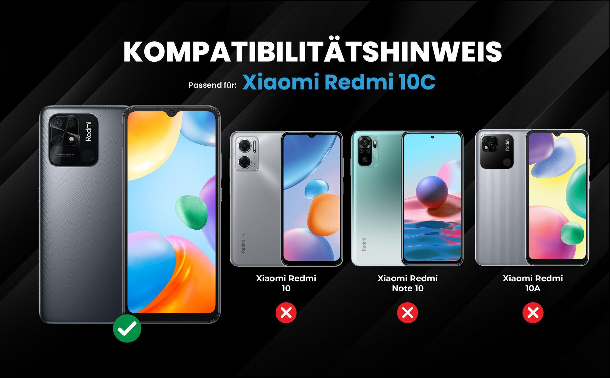 Kompatibilitätshinweise Hülle für Xiaomi Redmi 10C